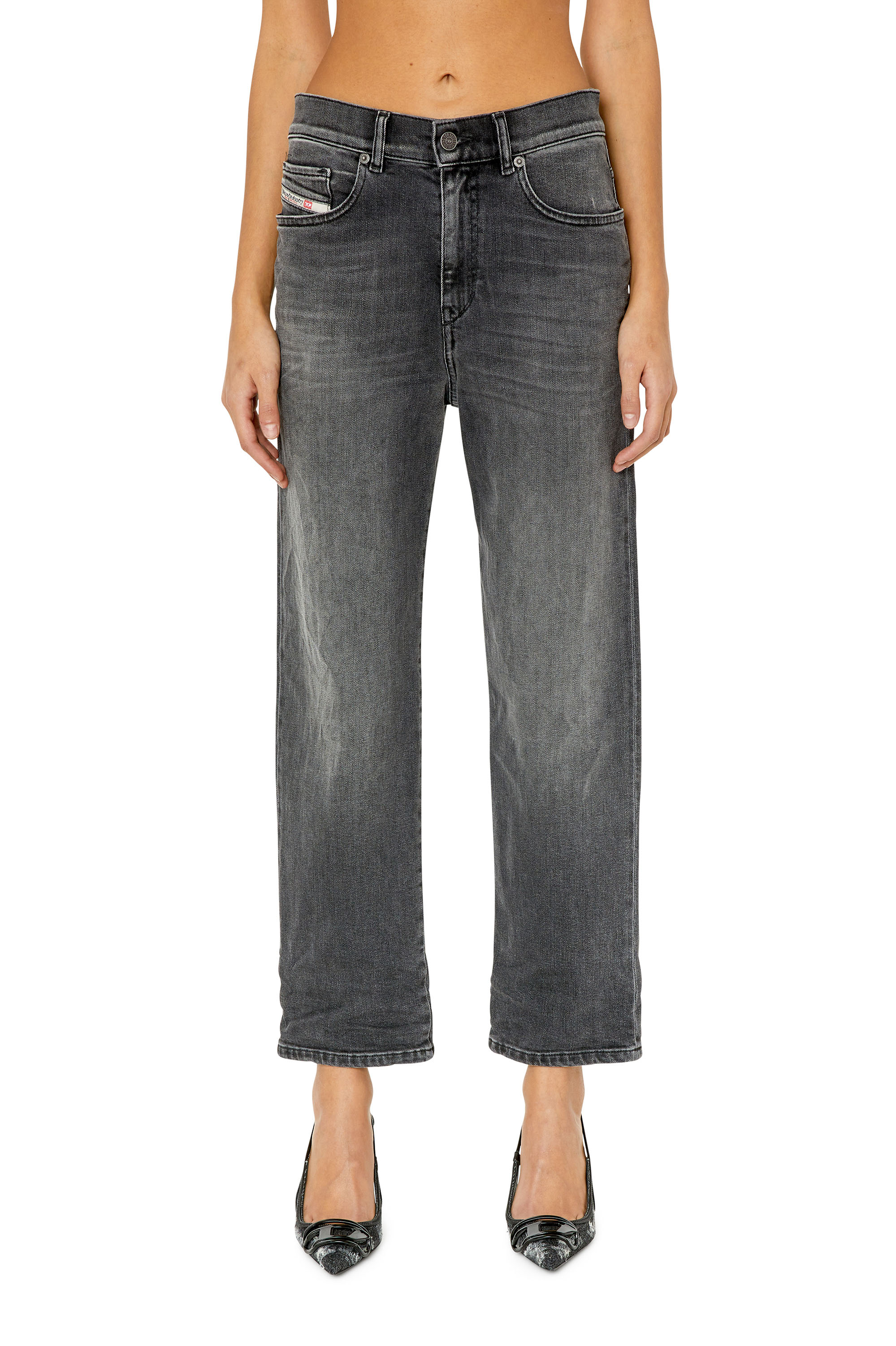 Diesel - 2016 D-Air 09E94 Boyfriend Jeans, Black/Dark grey - Image 1