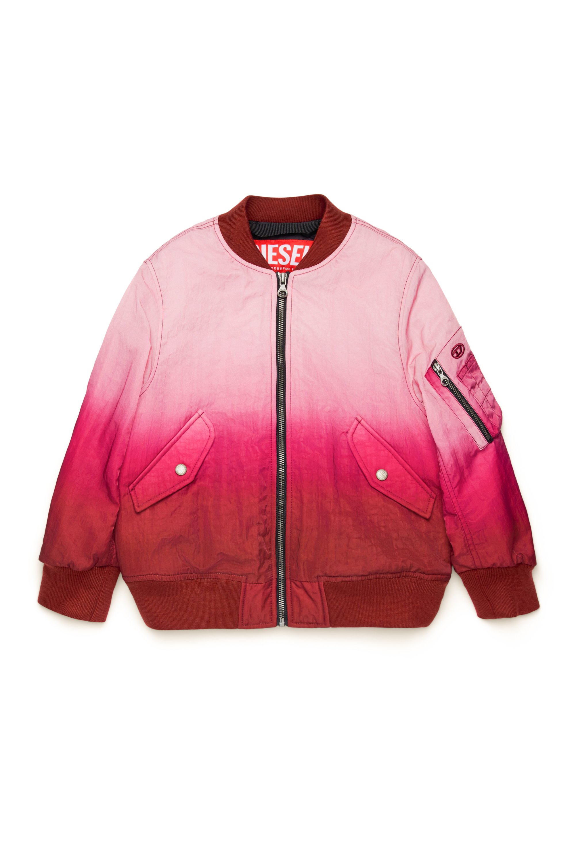 Diesel - JCOMMON, Unisex's Bomber jacket in dégradé nylon in Pink - 1