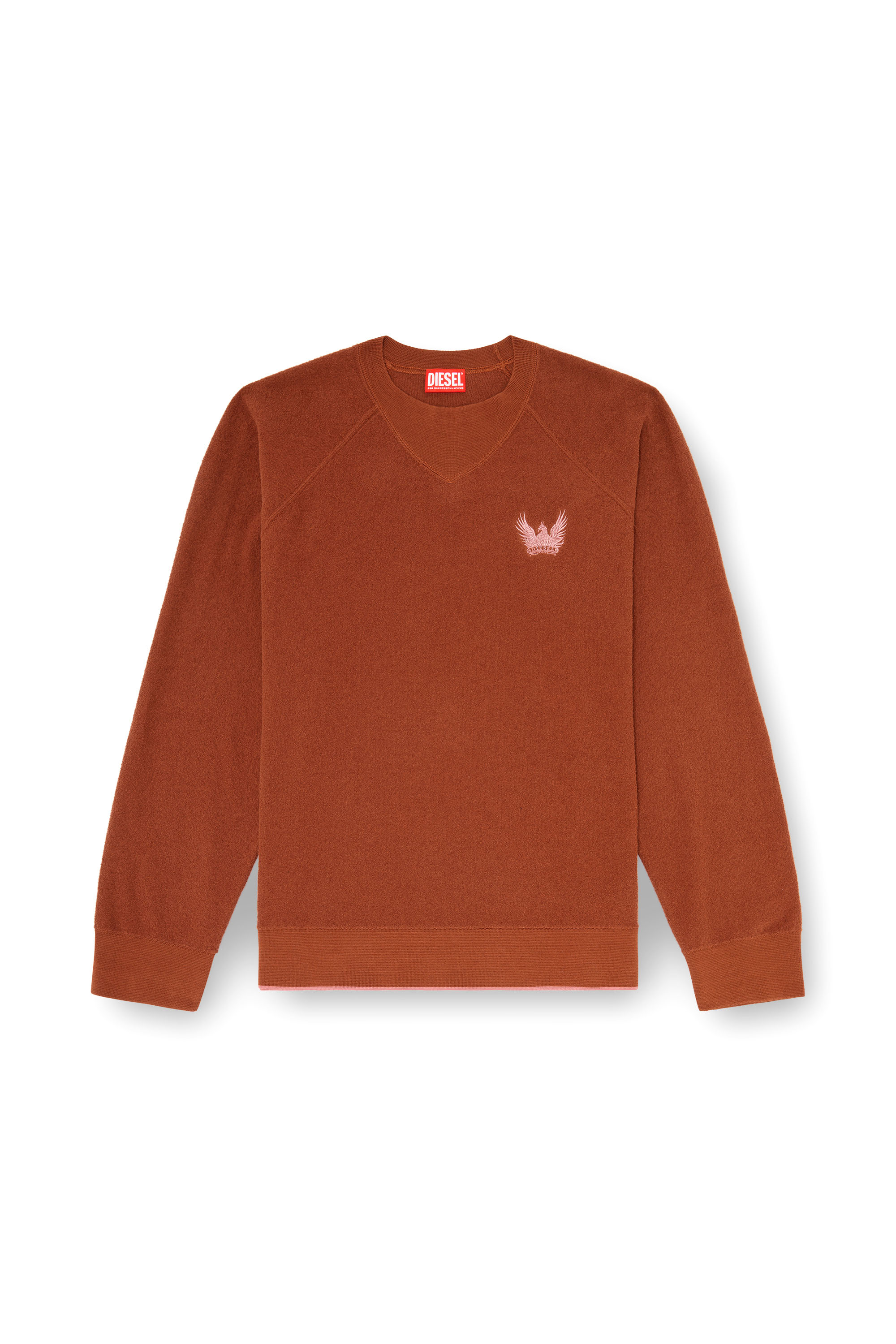 Diesel - K-RALFS, Man's Boucl&eacute; jumper with Phoenix embroidery in null - 3