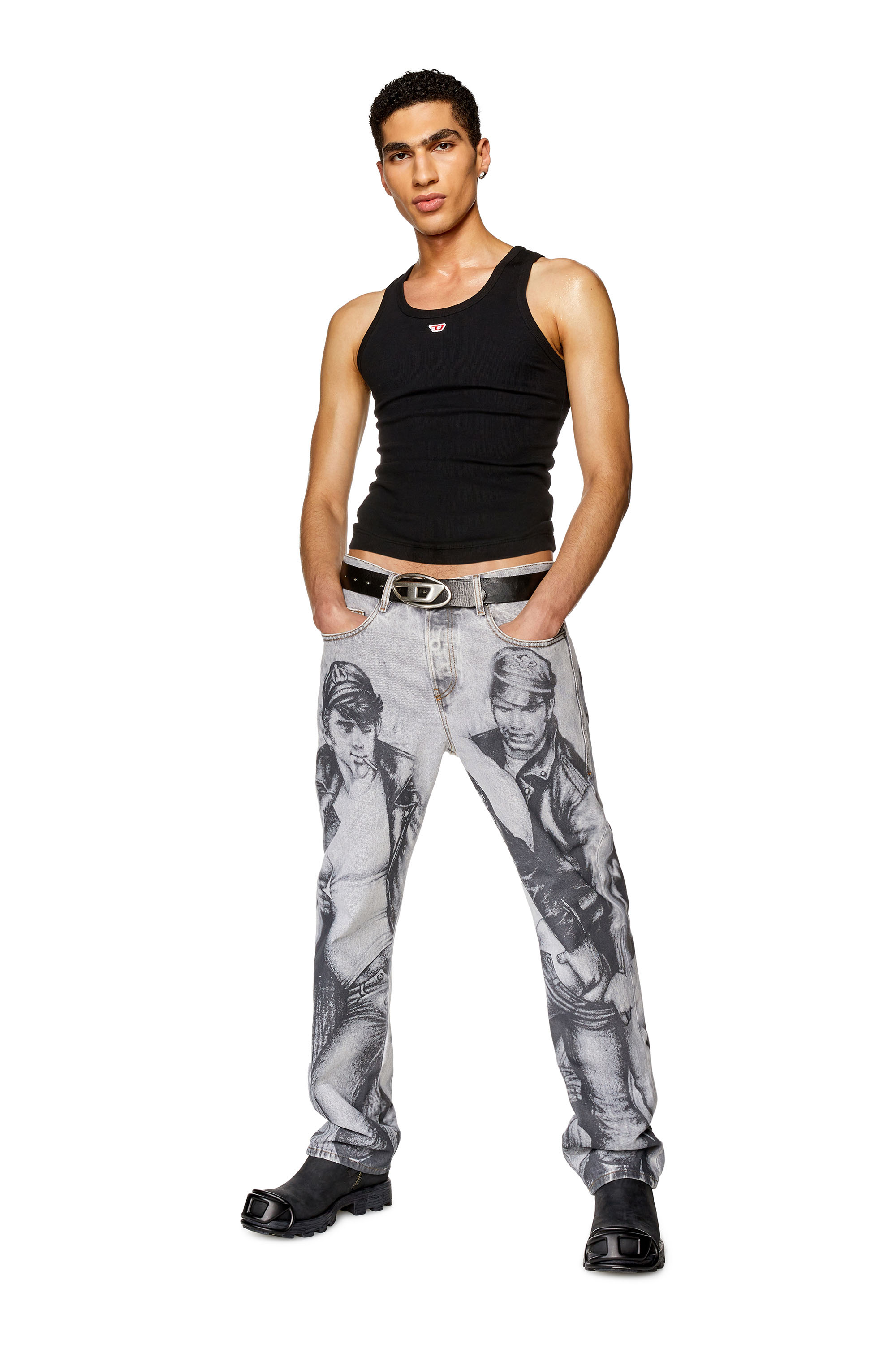 Diesel - 2020 D-Viker 007F8 Straight Jeans, Grey - Image 6