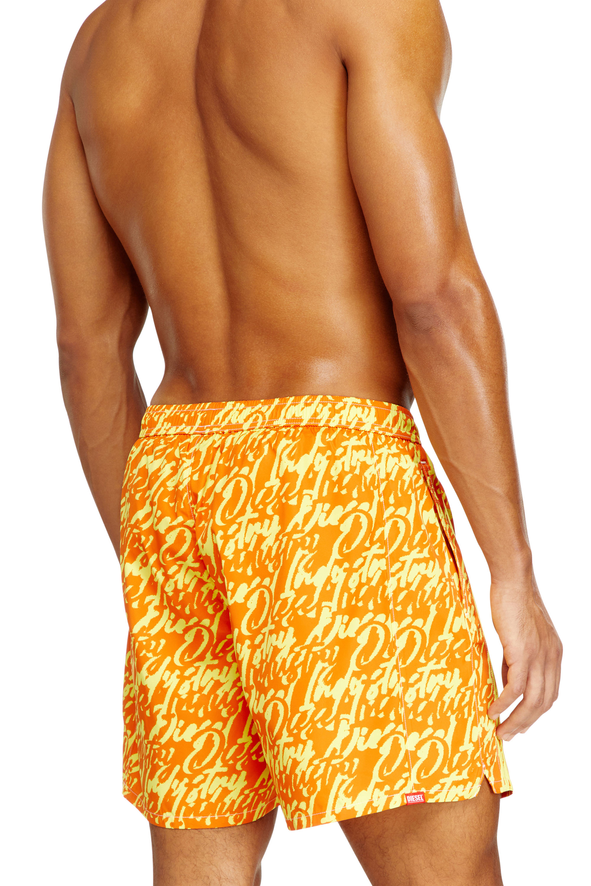 Diesel - SOCCER-41-D-POP, Man's Swim shorts with all-over logo print in null - 4