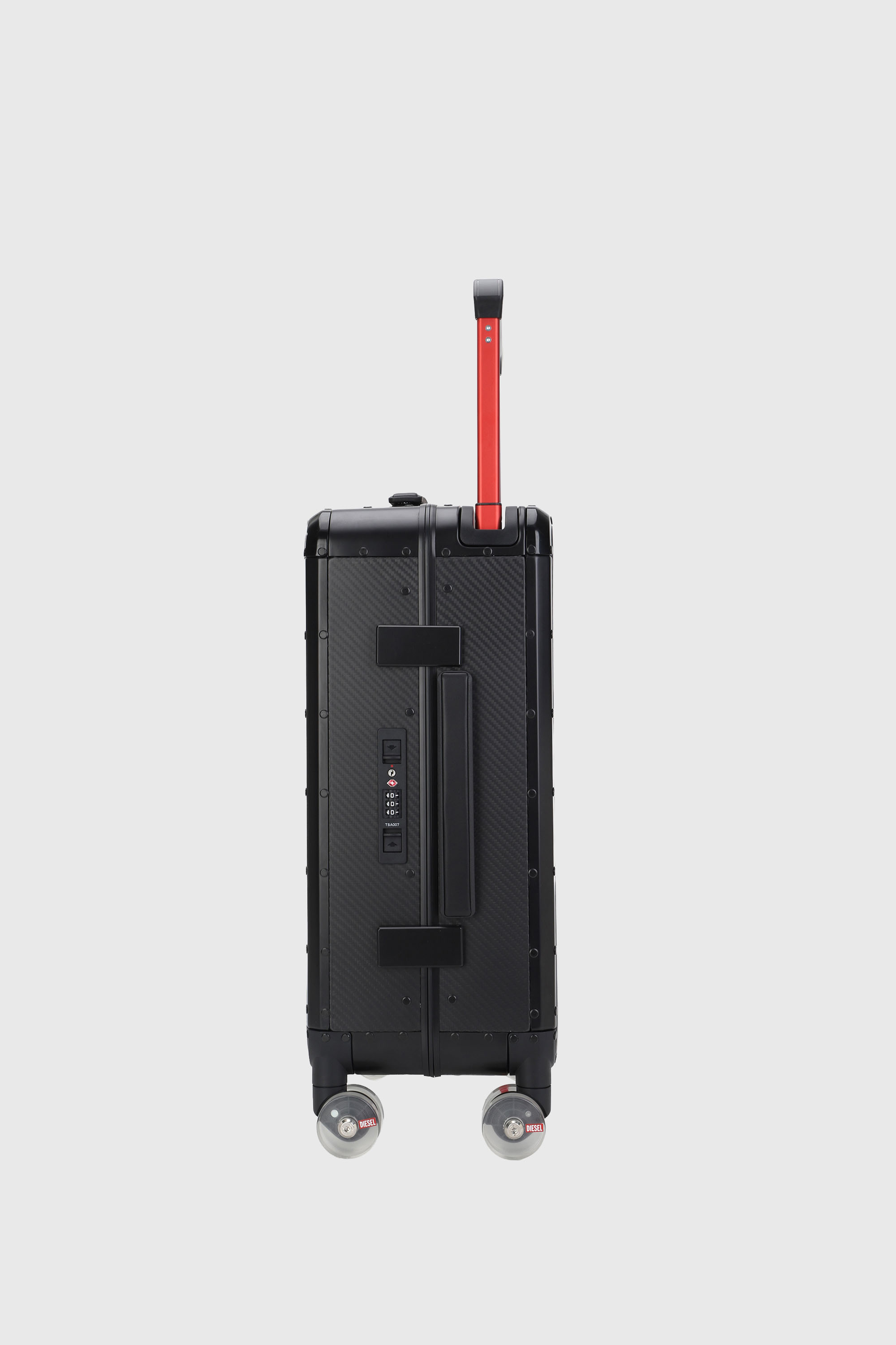 Diesel - DSL CARBON FIBER TROLLEY-BLACK- DSL001, Unisex's Carbon fiber suitcase size S in Black - 3