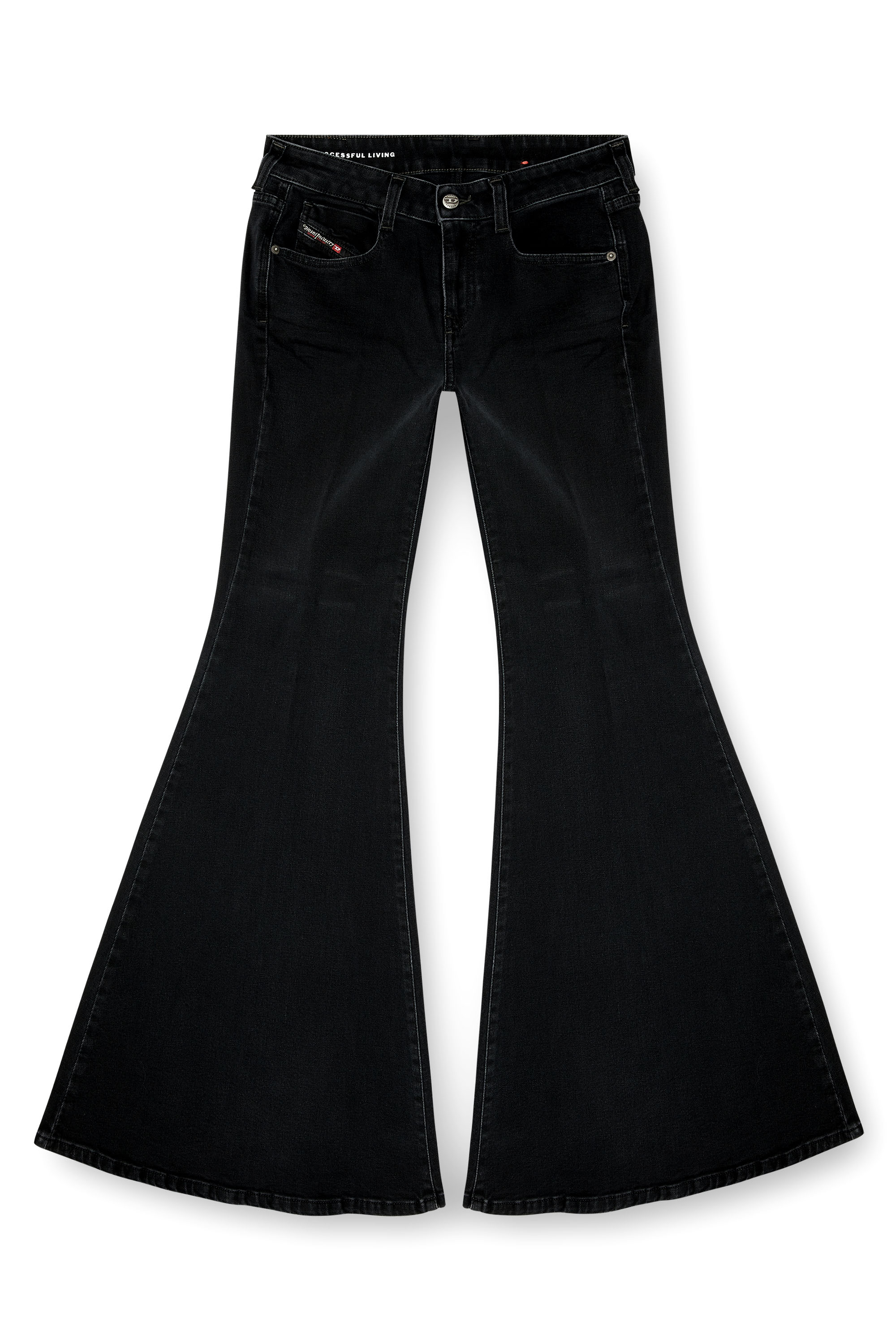 Diesel - Woman's Flare Jeans 1970 D-Bleess 09M69, Black/Dark grey - 3