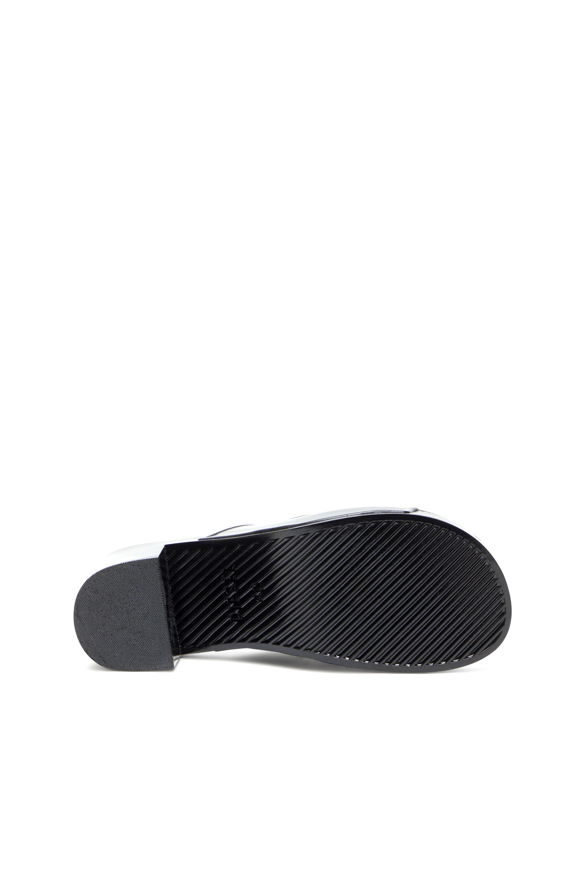 Diesel - SA-BONNIE, Woman's Heeled rubber slides with cut-out logo in Black - 4