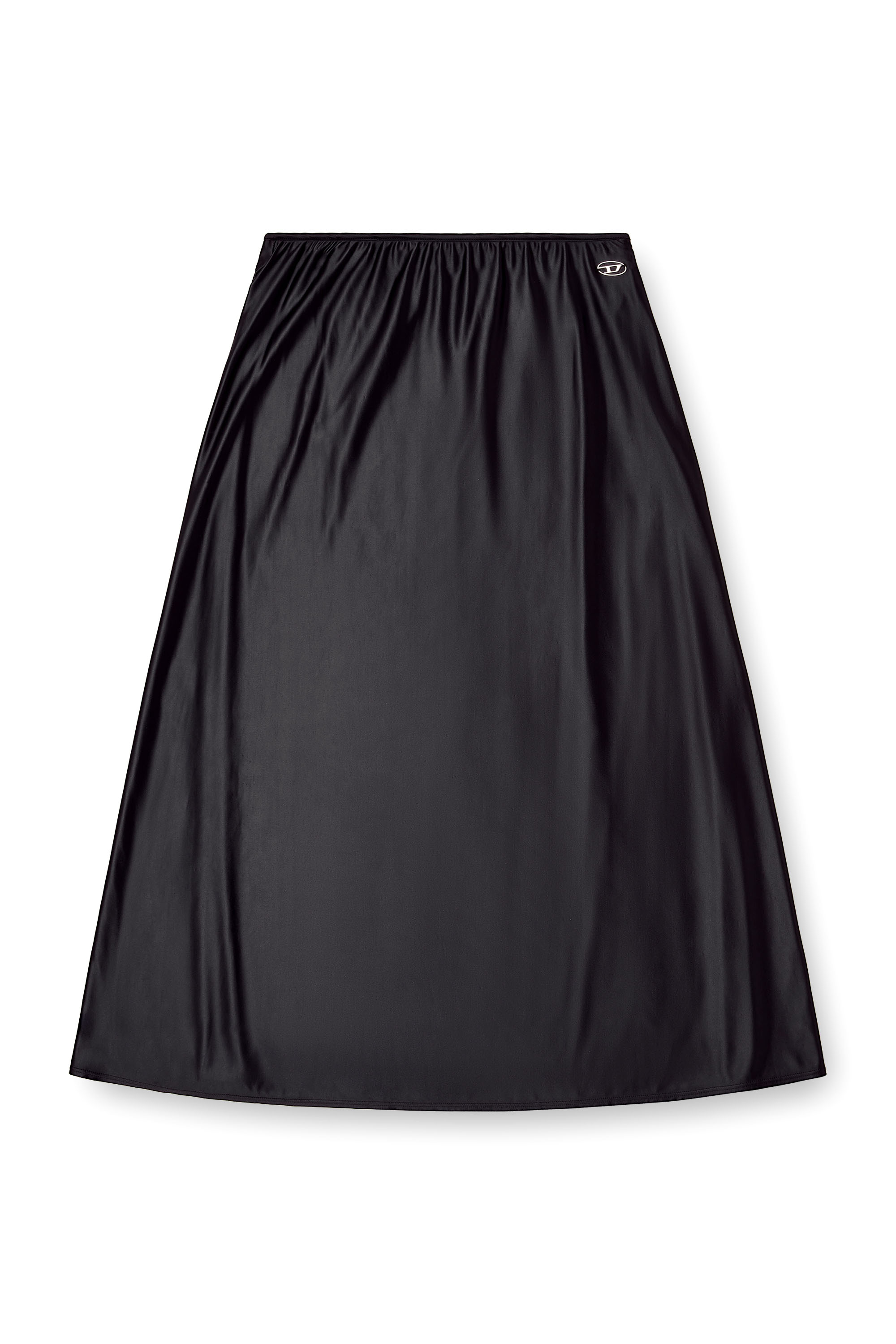 Diesel - O-MORI, Woman's Midi skirt in flared nylon in Black - 2