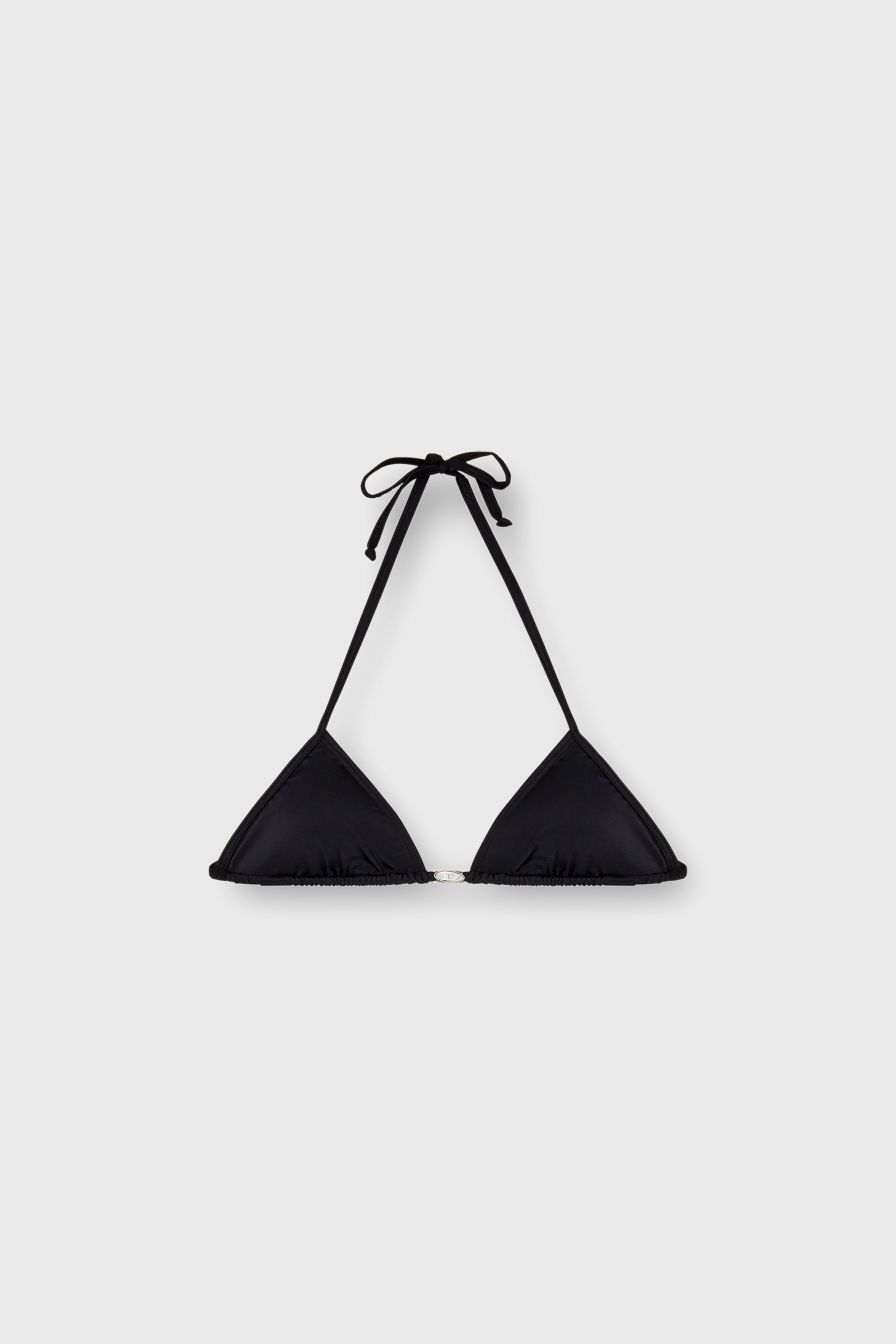 Diesel - ELETTRA-DNM, Woman's Bikini top in nylon with tie fastening in Black - 2
