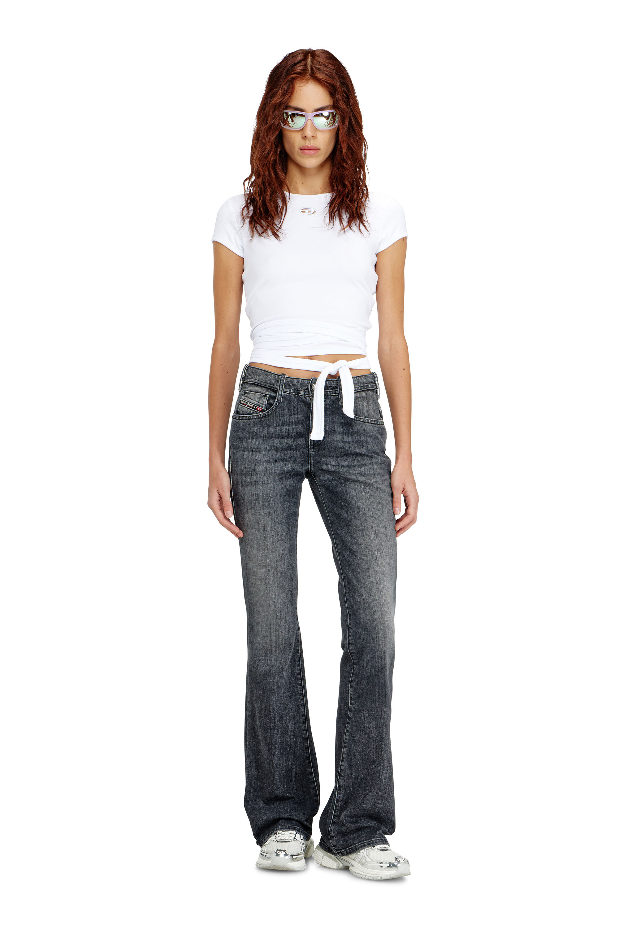 Diesel - Woman's Bootcut Jeans 1969 D-Ebbey 09K98, Black/Dark grey - 2