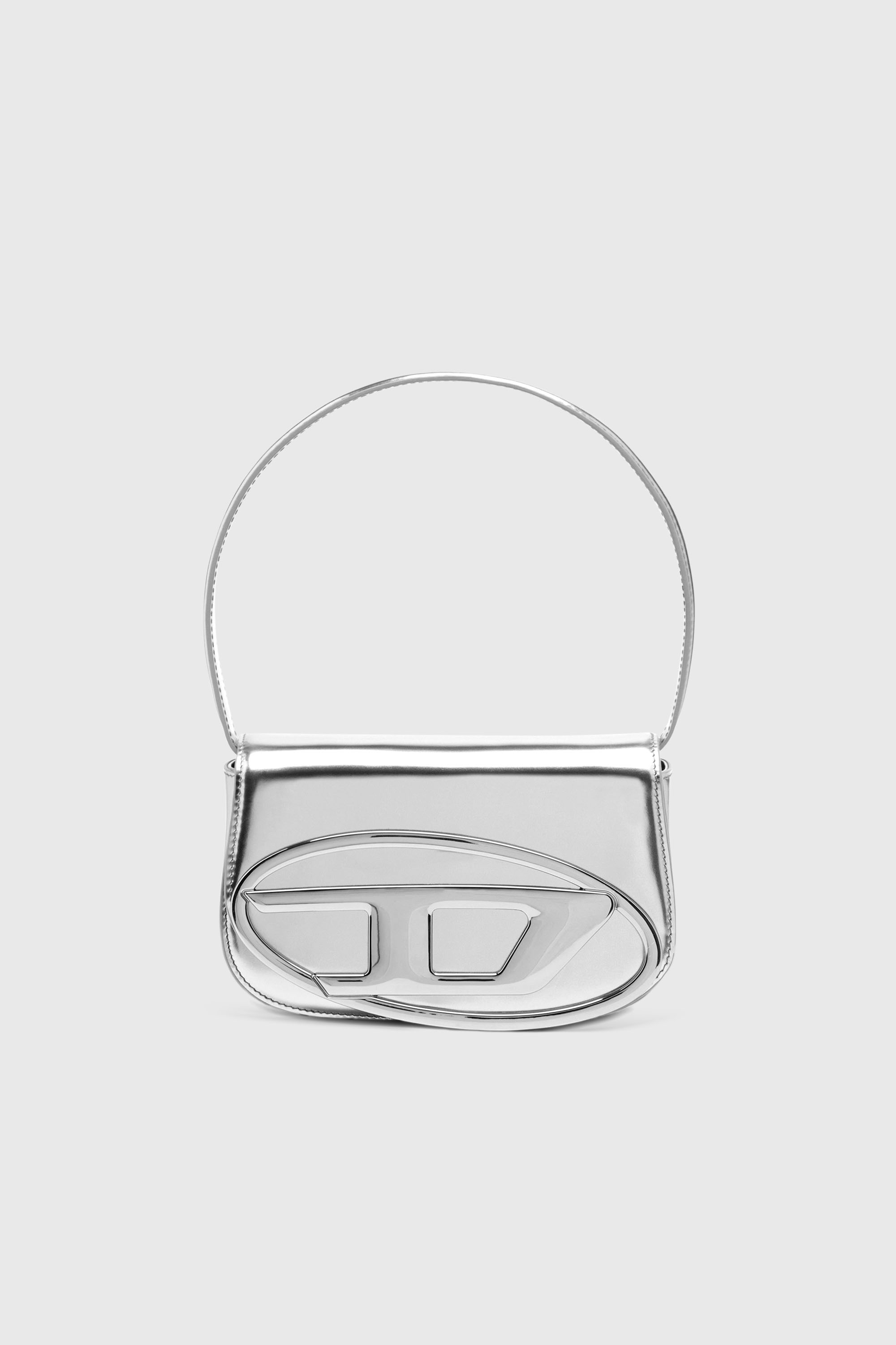 Diesel - 1DR, Woman's 1DR-Iconic shoulder bag in mirrored leather in Silver - 2
