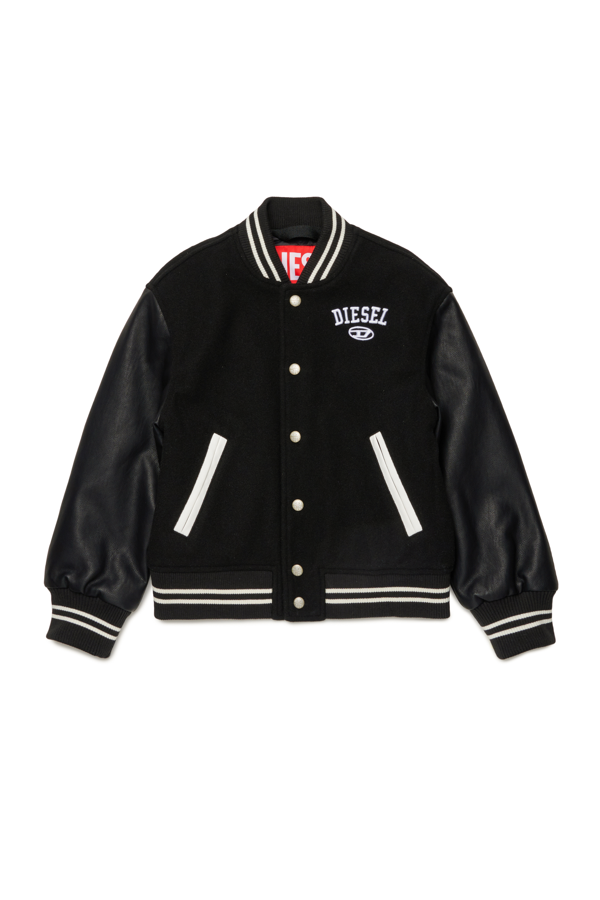 Diesel - JBIRKY, Man's Bomber jacket with Diesel patches in Black - 1