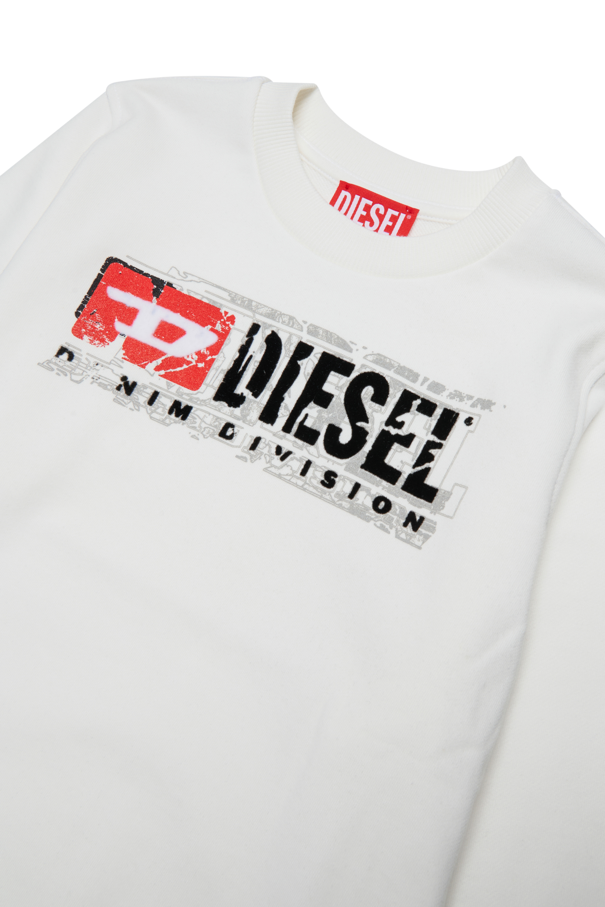 Diesel - SLOMIX, Man's Sweatshirt with distressed-effect logo in White - 3