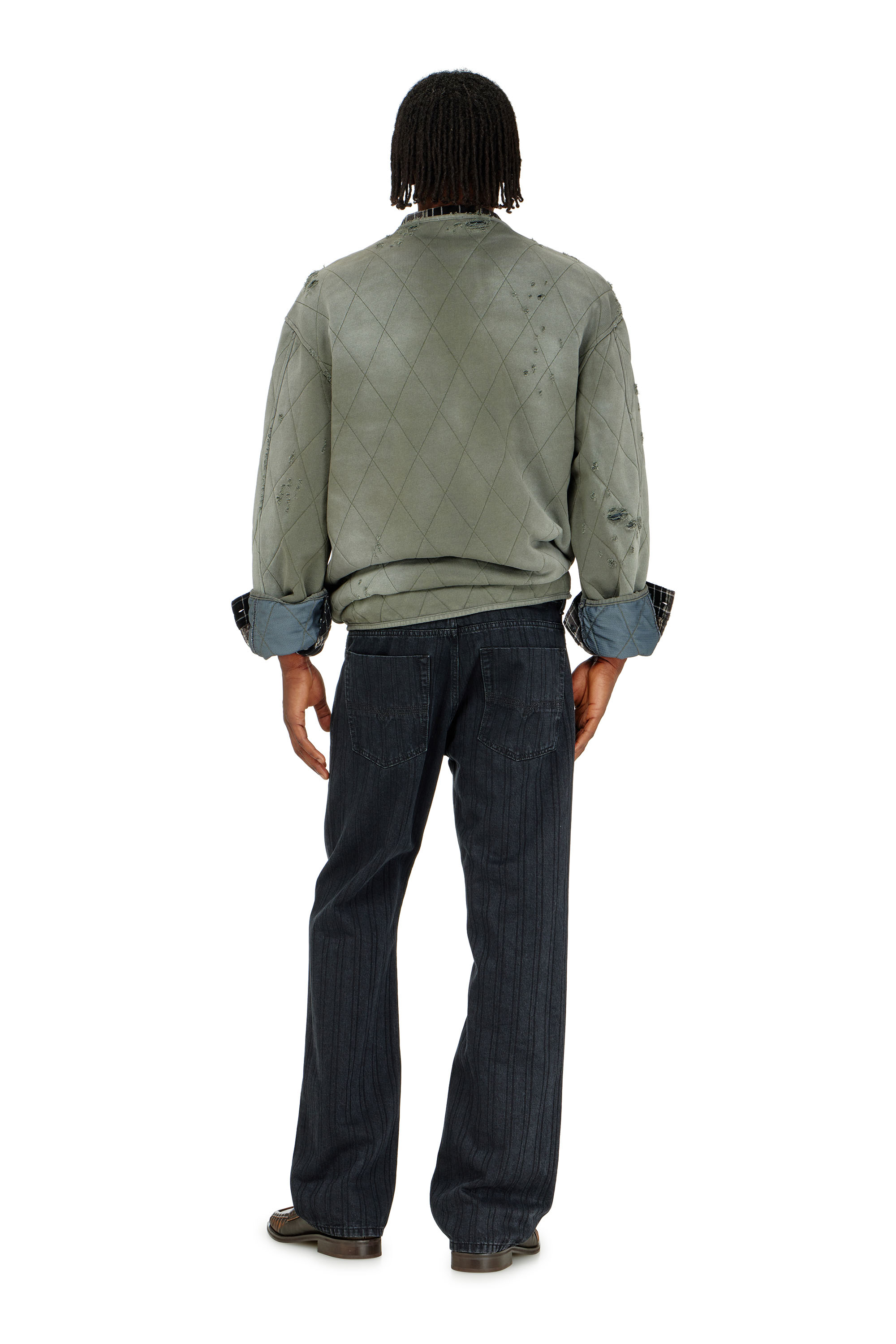 Diesel - Man's Relaxed Jeans 1980 D-Eeper 09Q12, Black/Dark grey - 4