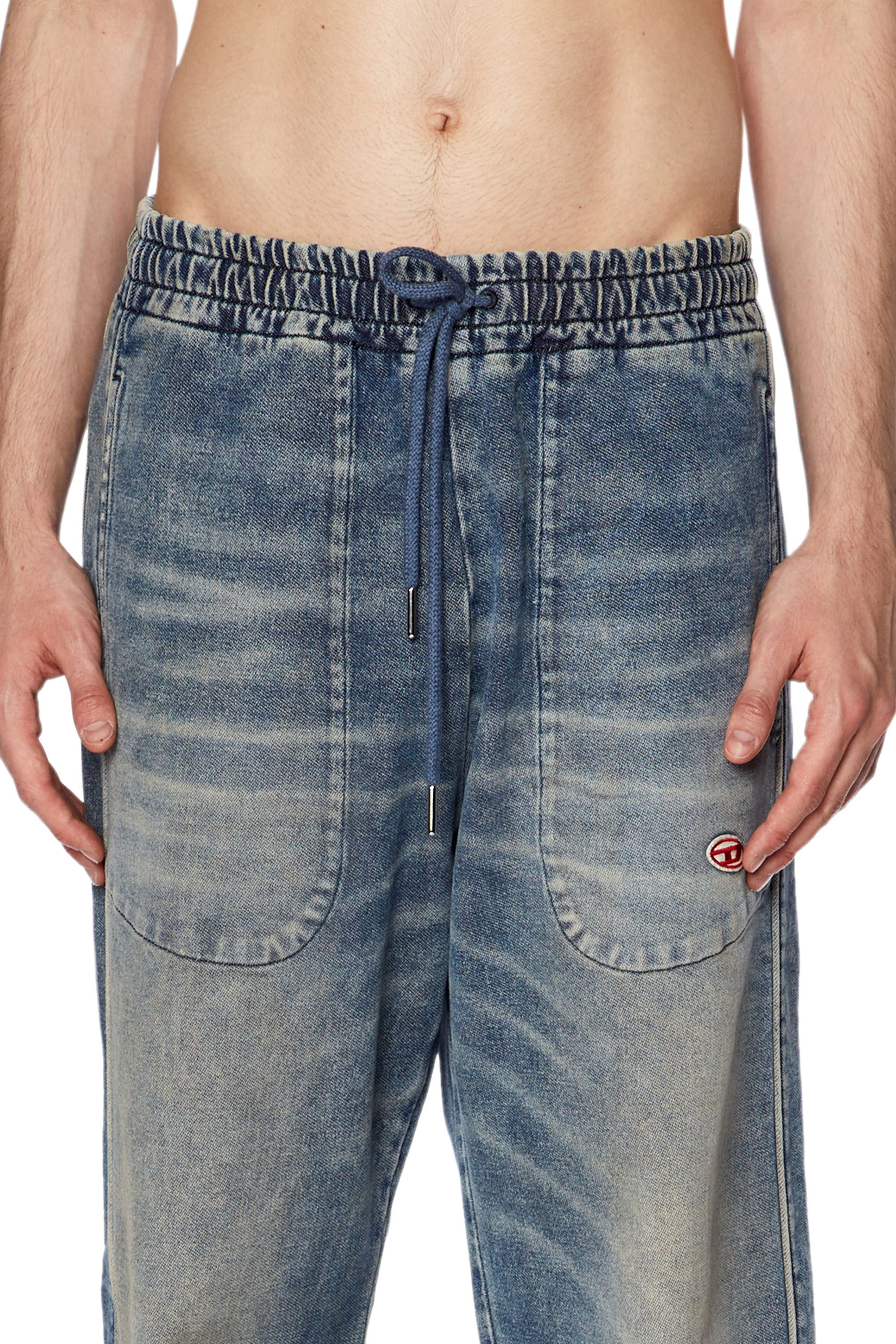 Diesel - Straight D-Martians Track Denim 068EV, Medium blue - Image 4