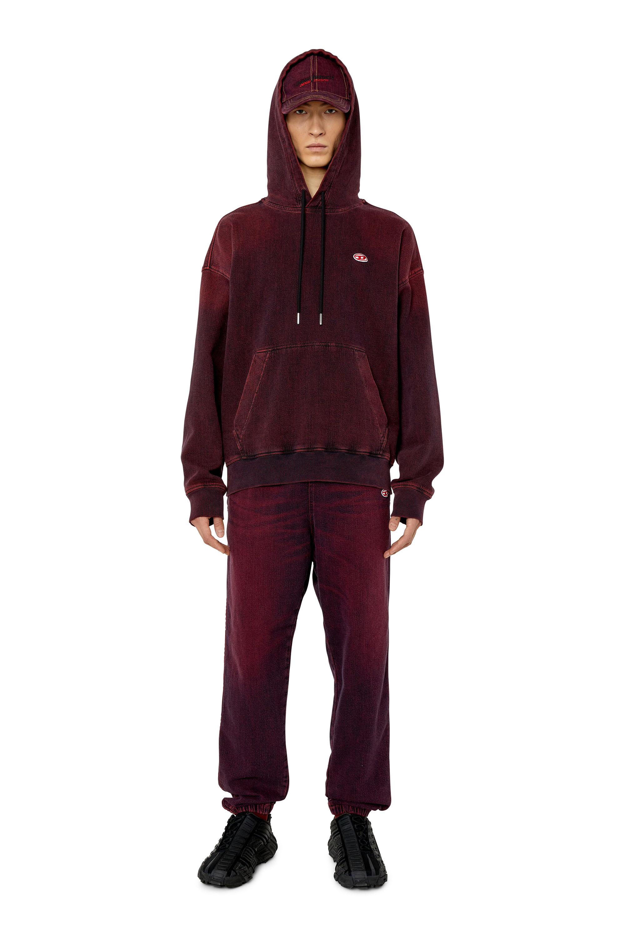 Diesel - D-Lab Track Denim 09G91 Tapered, Burgundy - Image 4