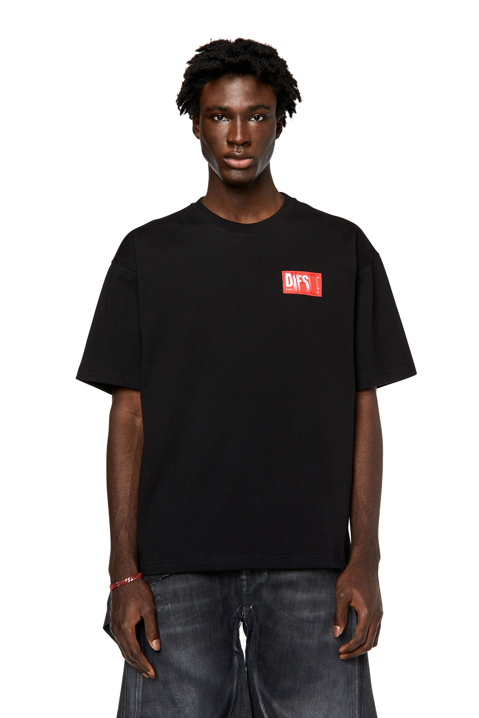 Diesel - T-NLABEL, Black - Image 1