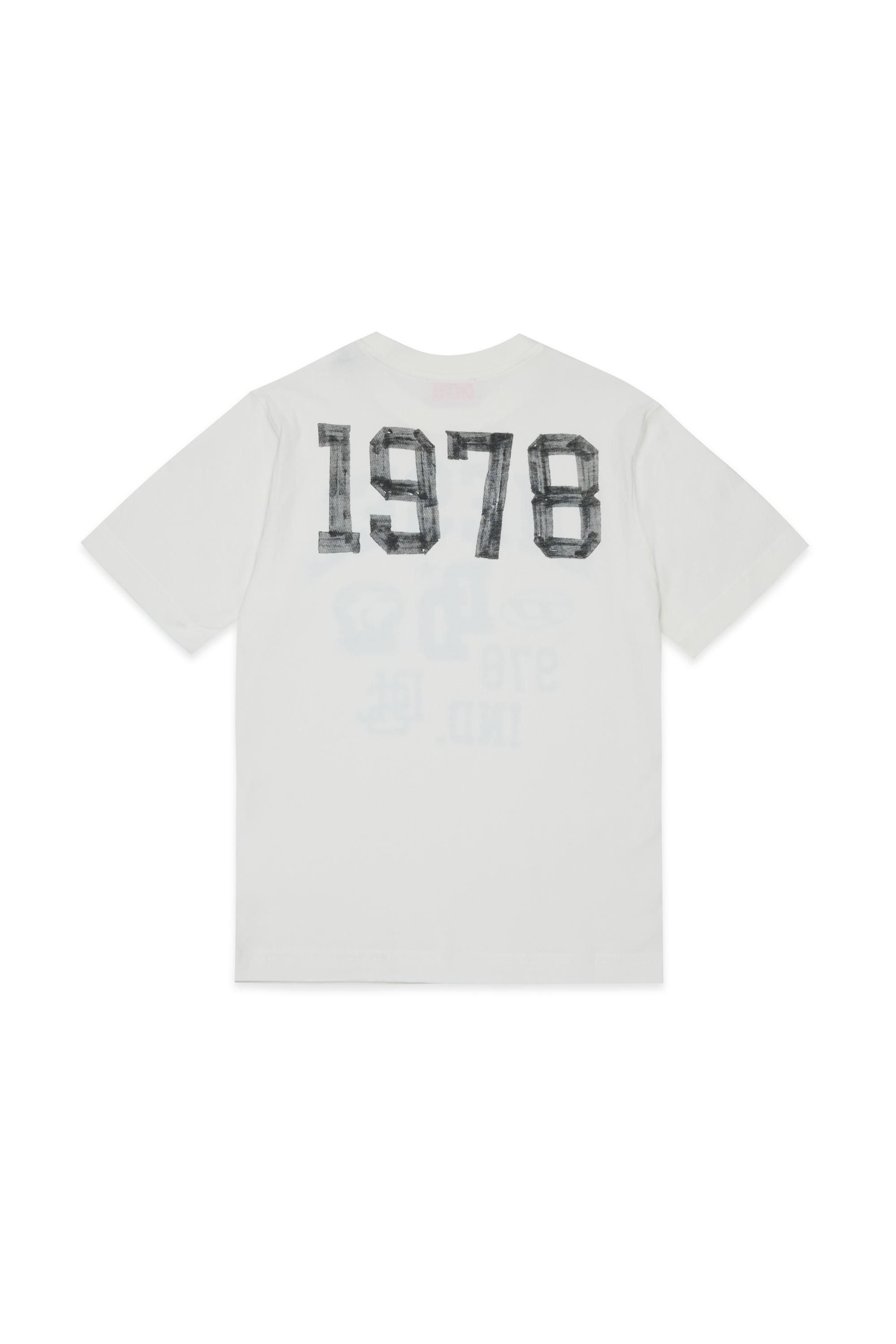 Diesel - TBAND OVER, Man's Cotton T-shirt with varsity graphics in White - 2