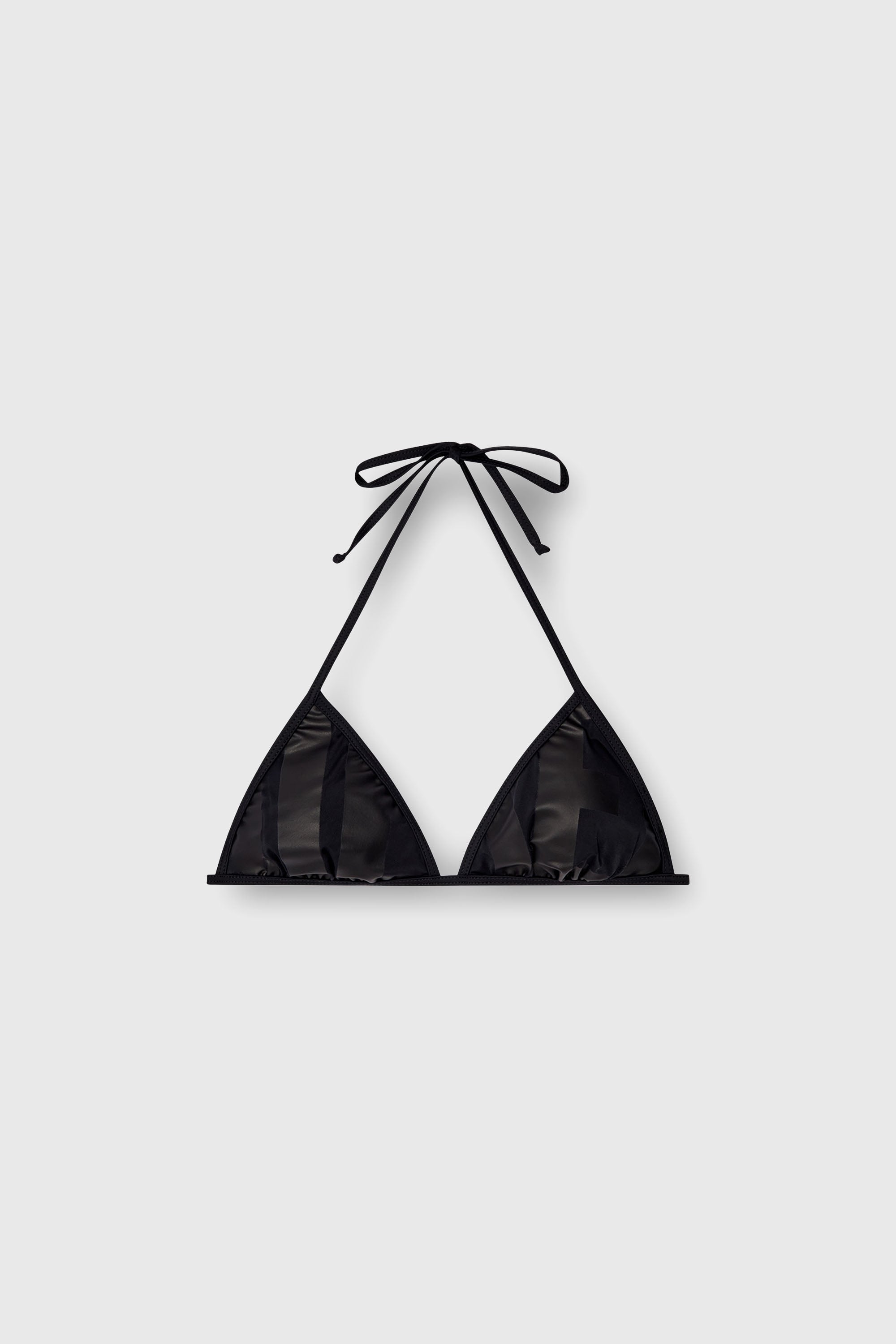 Diesel - BFB-SEES-A, Woman's Bikini top with cut-off Diesel logo in Black - 2
