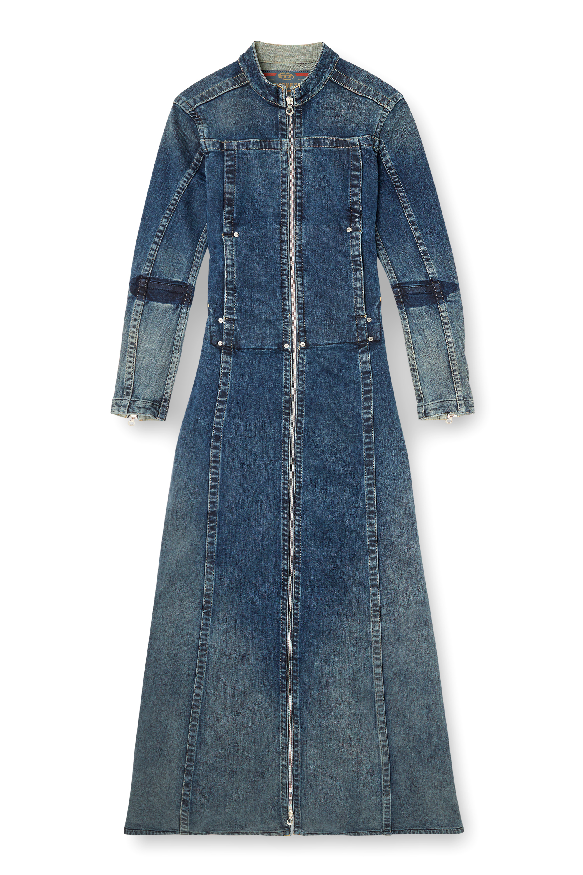 Diesel - DE-RO1-RE-FSG, Woman's Maxi dress in Rehab denim in Medium blue - 3