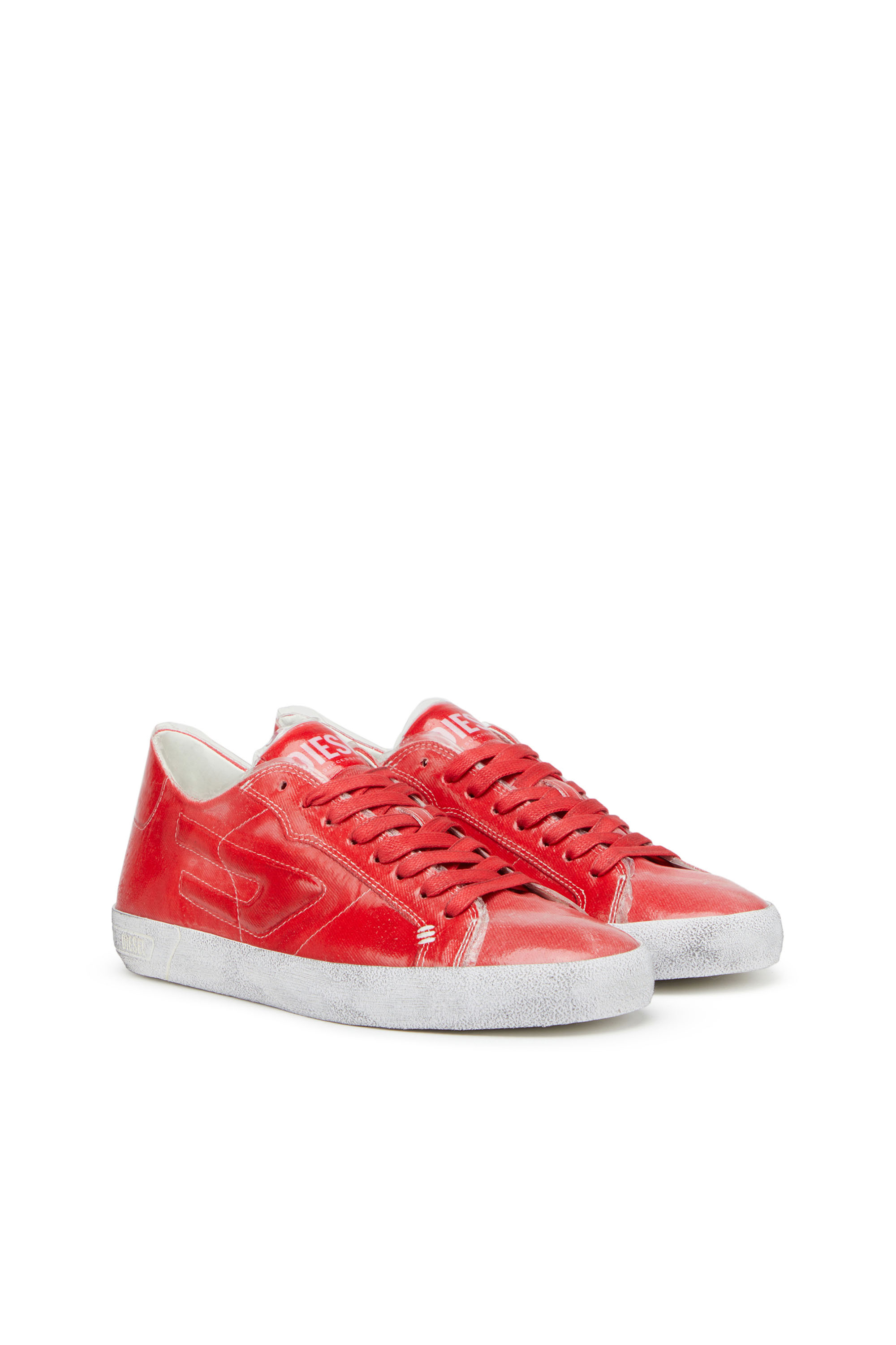Diesel - S-LEROJI LOW W, Woman's S-Leroji Low W - Canvas sneakers with TPU overlay in Red - 2