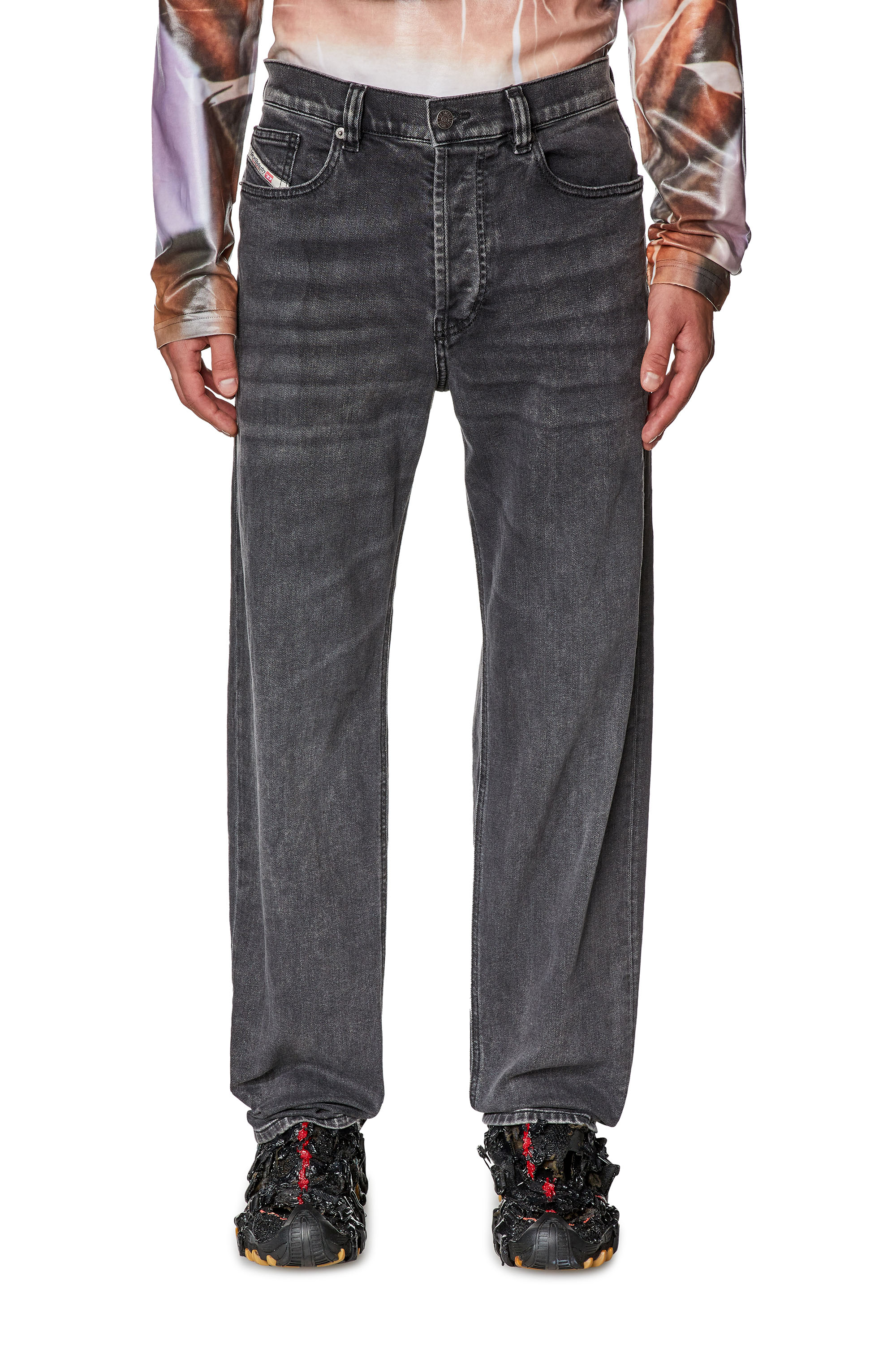 Diesel - Straight Jeans 2010 D-Macs 09I13, Black/Dark grey - Image 3