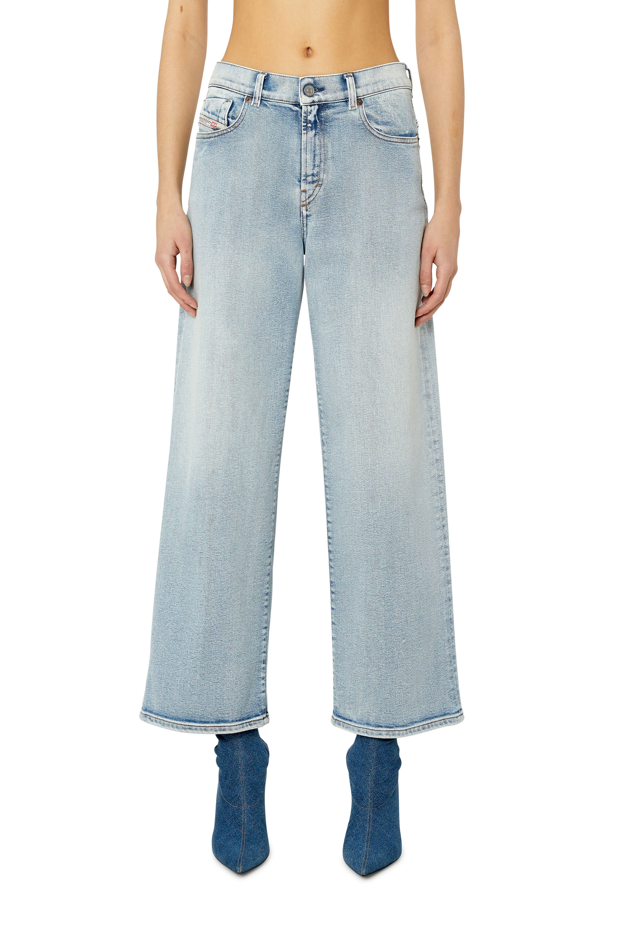 Diesel - 2000 9C08L Bootcut and Flare Jeans, Light Blue - Image 1