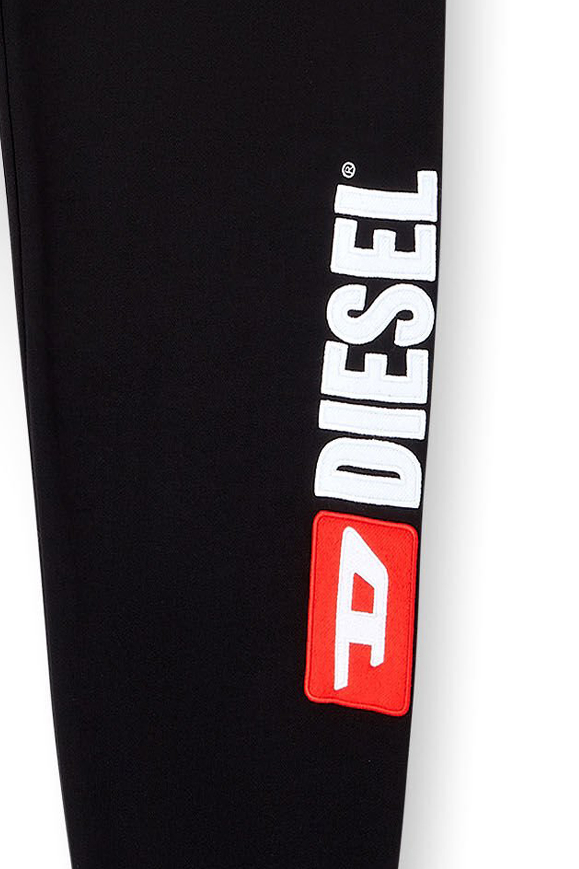 Diesel - P-MARKY-DIV, Man's Cotton sweatpants with Diesel patch in Black - 4