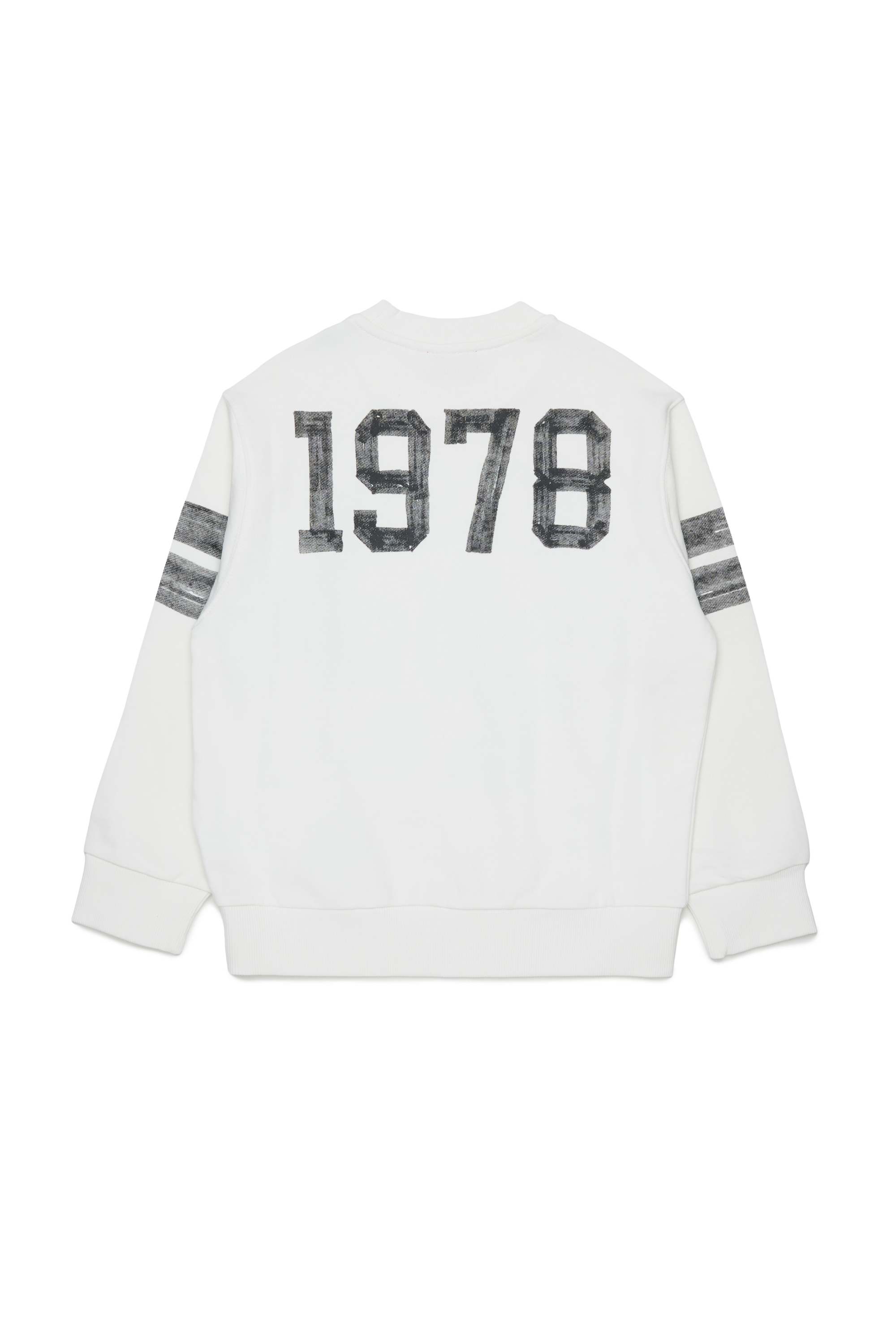 Diesel - SBAND OVER, Man's Sweatshirt with collegiate-style logo prints in White - 2