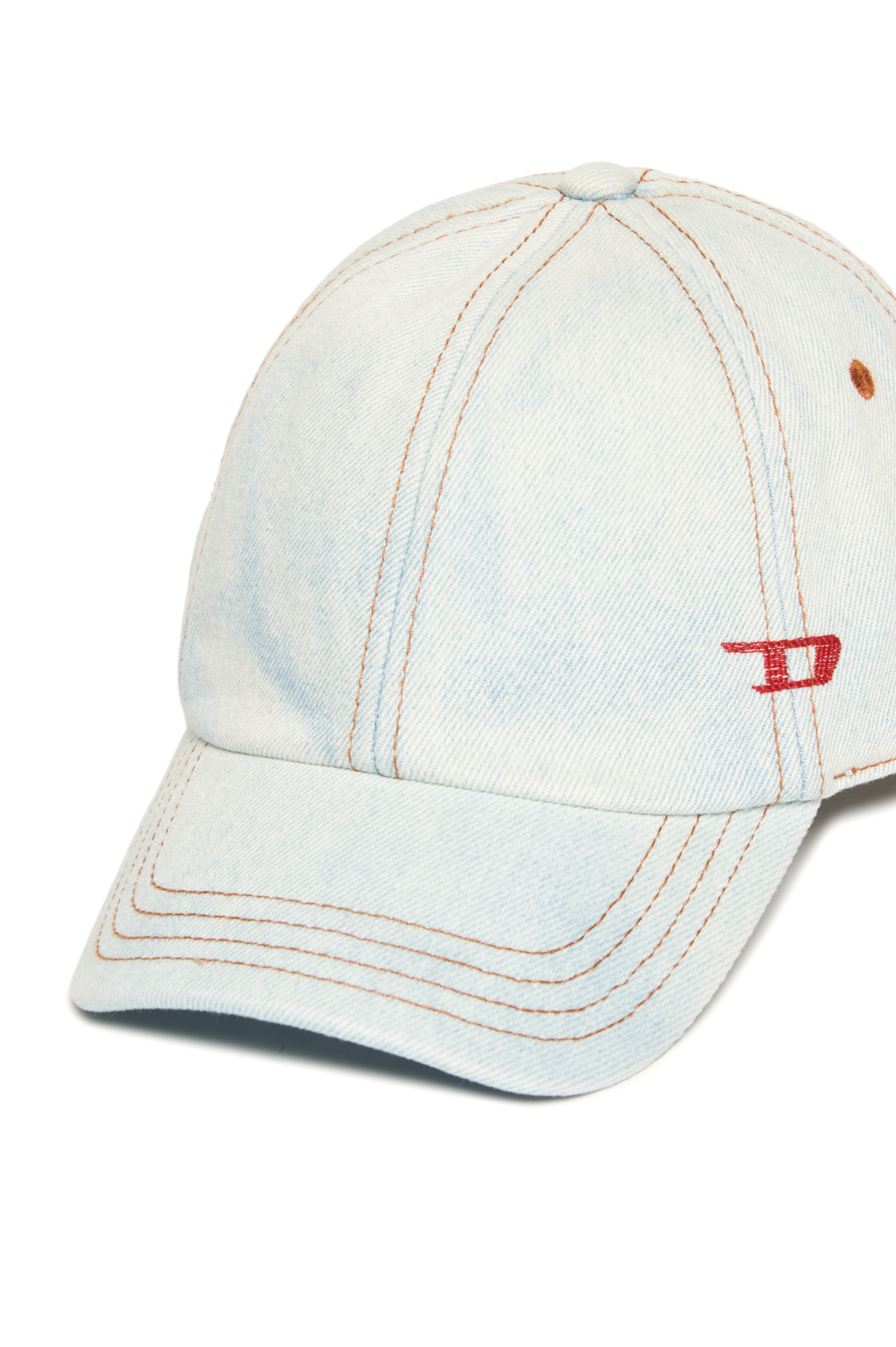 Diesel - FCLIB3, Unisex's Denim baseball cap with contrast stitching in Light Blue - 3