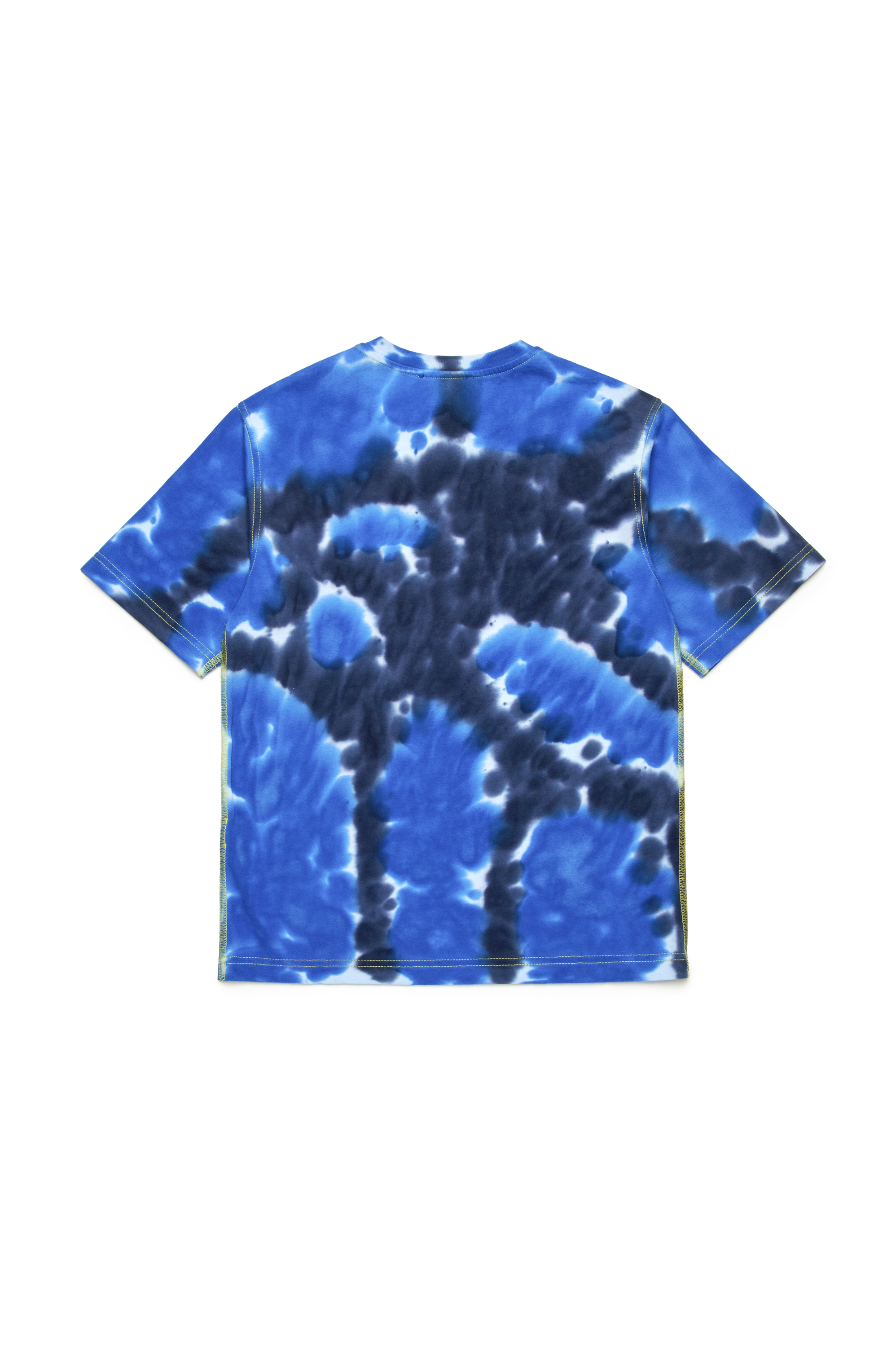 Diesel - TBOXTN15 OVER, Man's T-shirt with batik print in Blue - 2