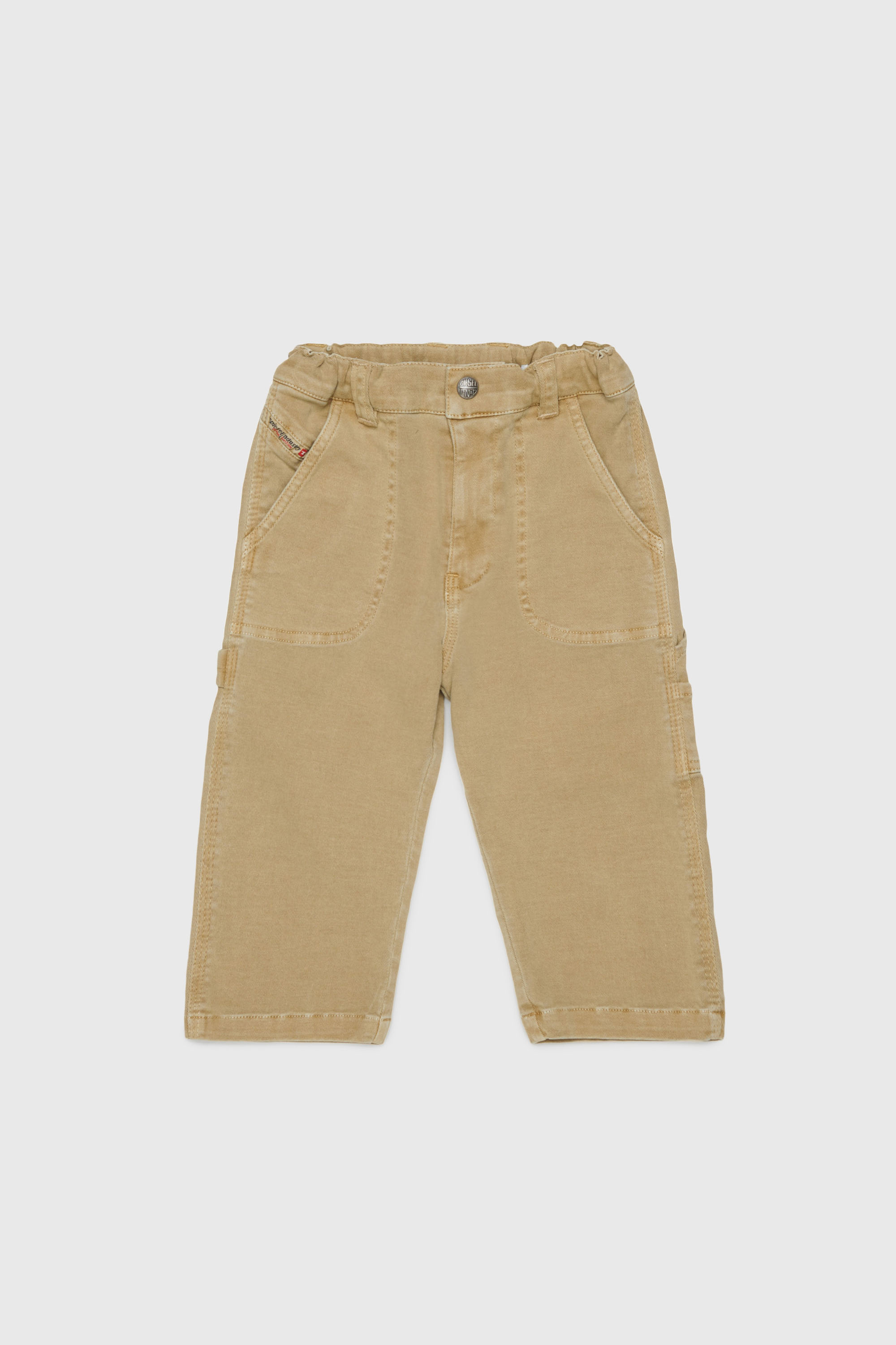 Diesel - PELINIB, Man's Workwear-style pants in stretch cotton in Brown - 1