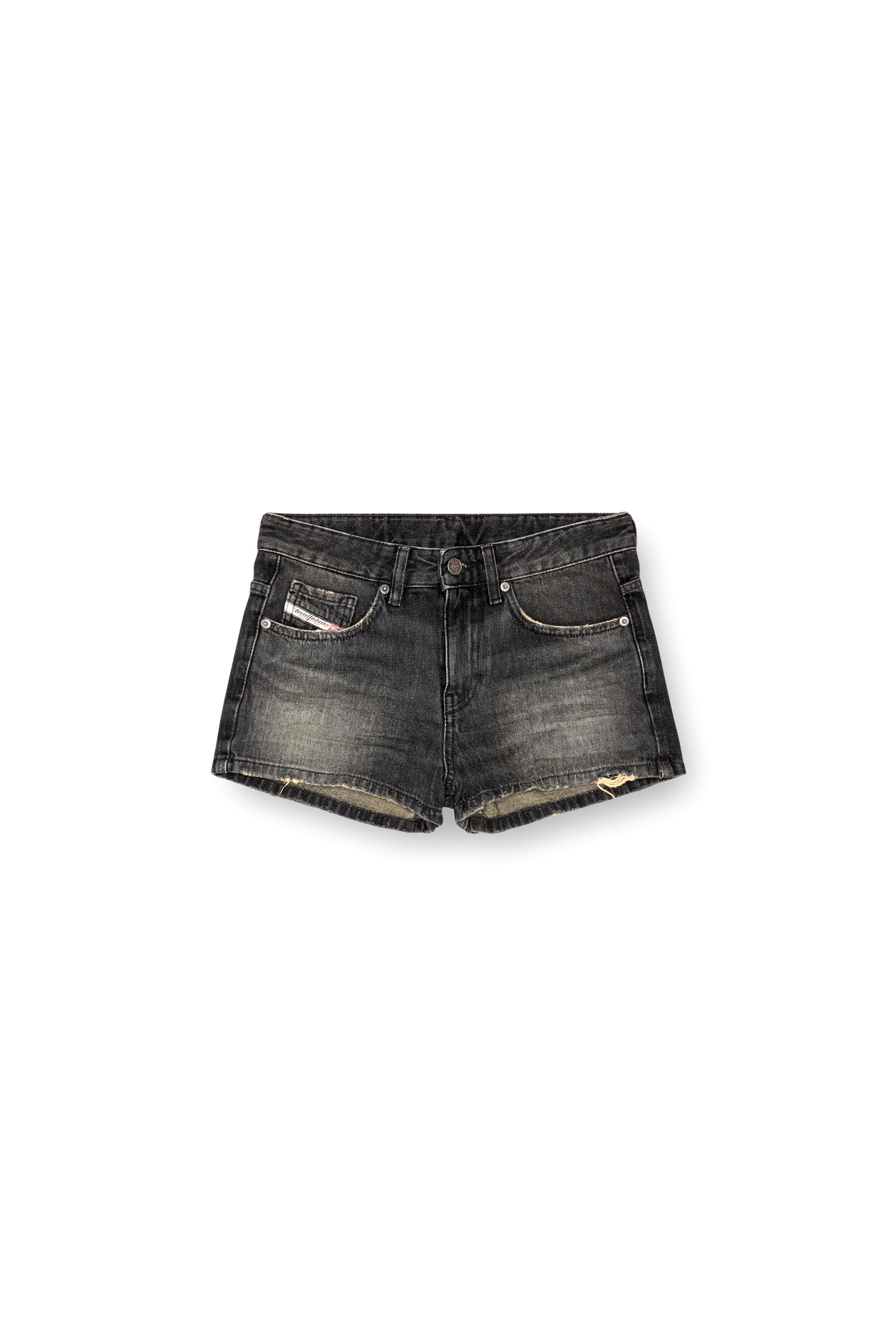 Diesel - DE-YUBA, Woman's Denim shorts in Black/Dark grey - 3