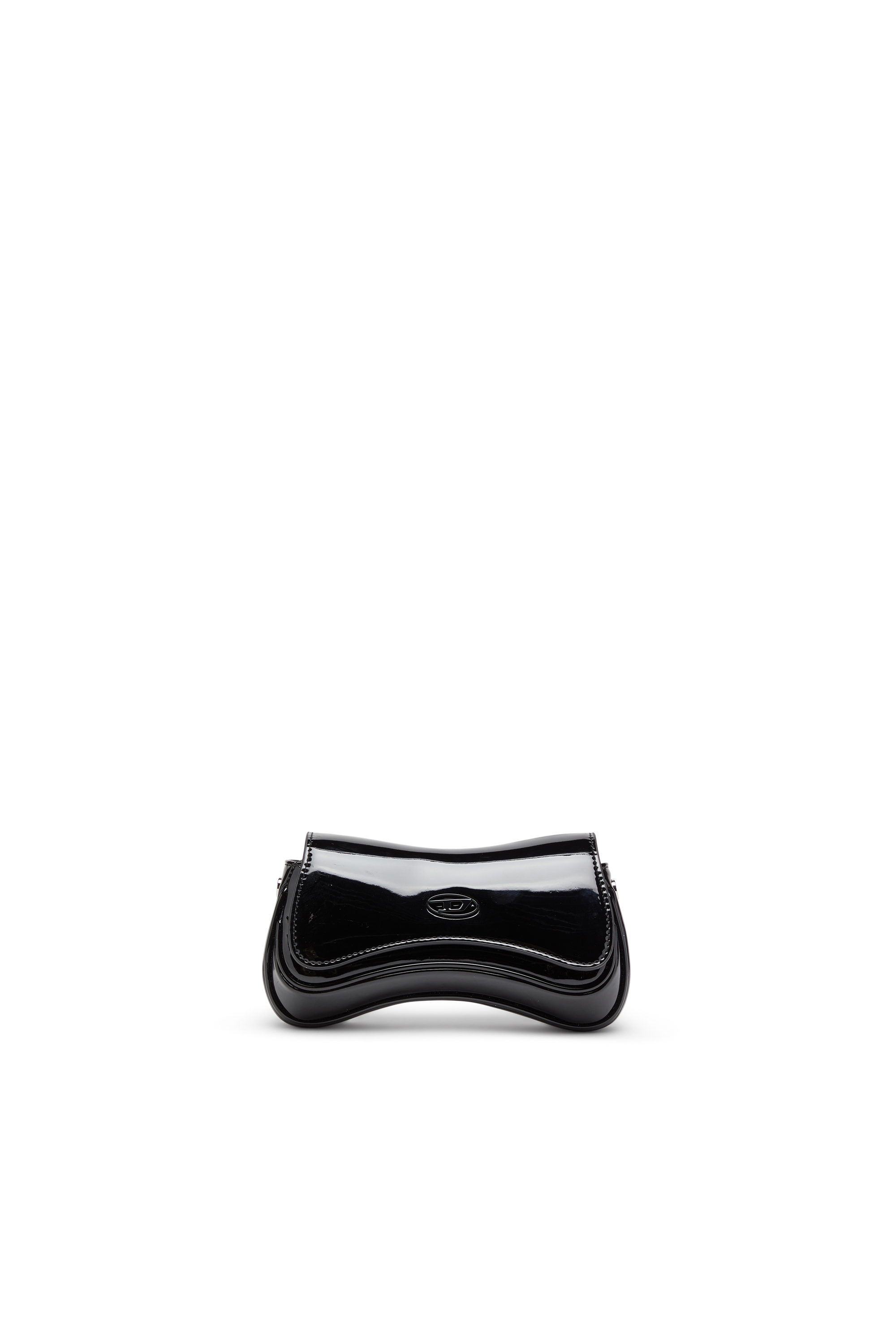 Diesel - PLAY CROSSBODY XS, Woman's Play-Small crossbody bag  in glossy PU in Black/Flash mirror - 1