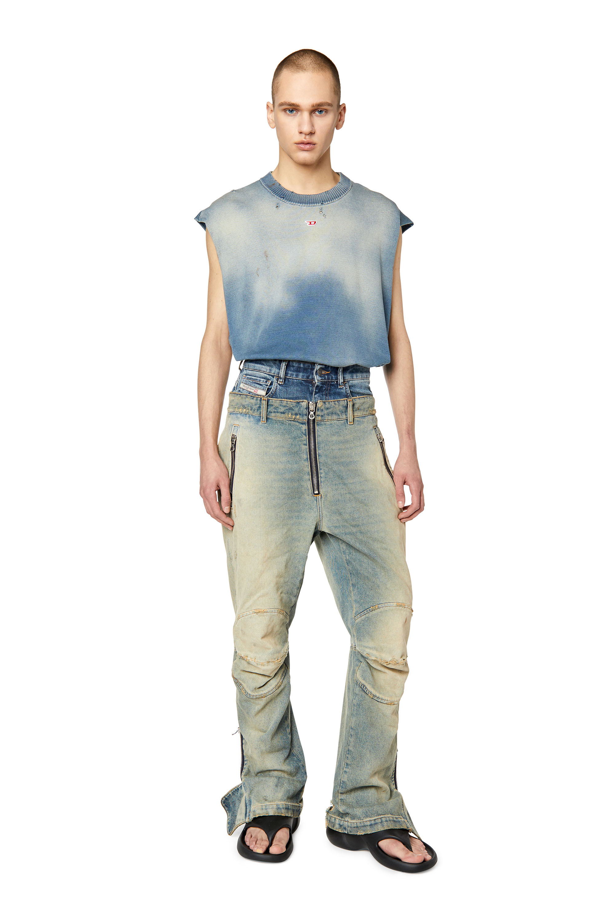 Diesel - D-Generate 0ENAV Straight Jeans, Light Blue - Image 4