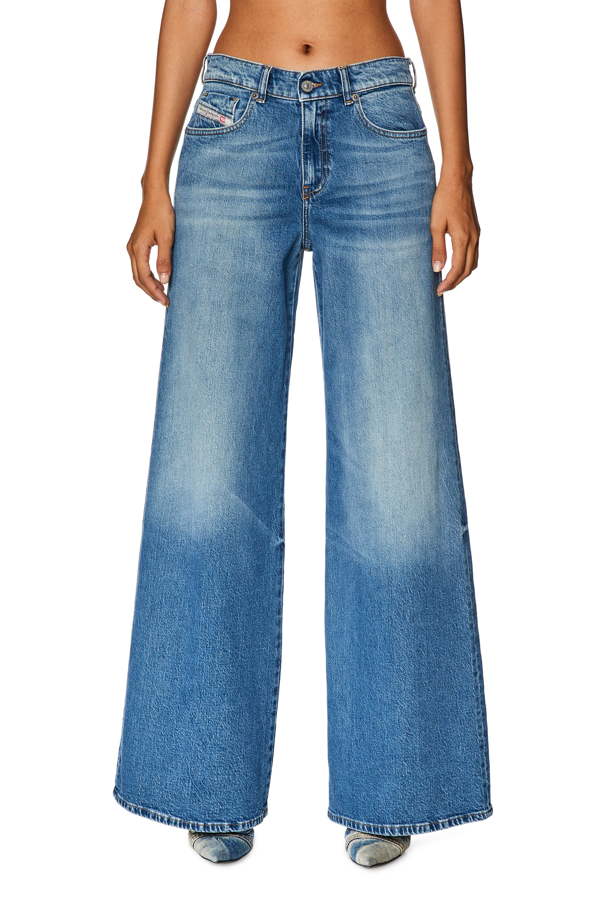 Diesel - Bootcut and Flare Jeans 1978 D-Akemi 007P9, Medium blue - Image 2