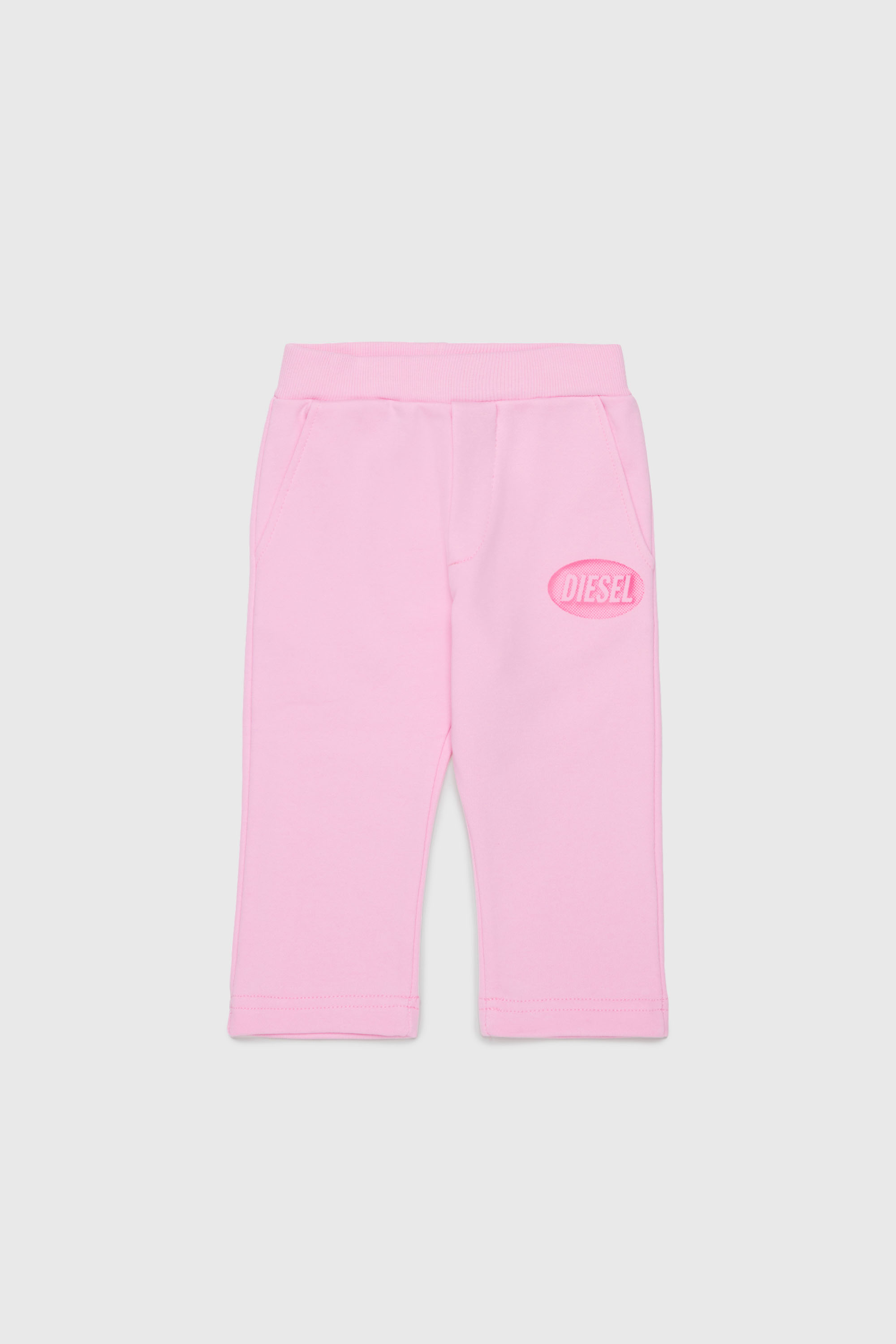 Diesel - PDSELB, Unisex's Cotton sweatpants with logo print in Pink - 1