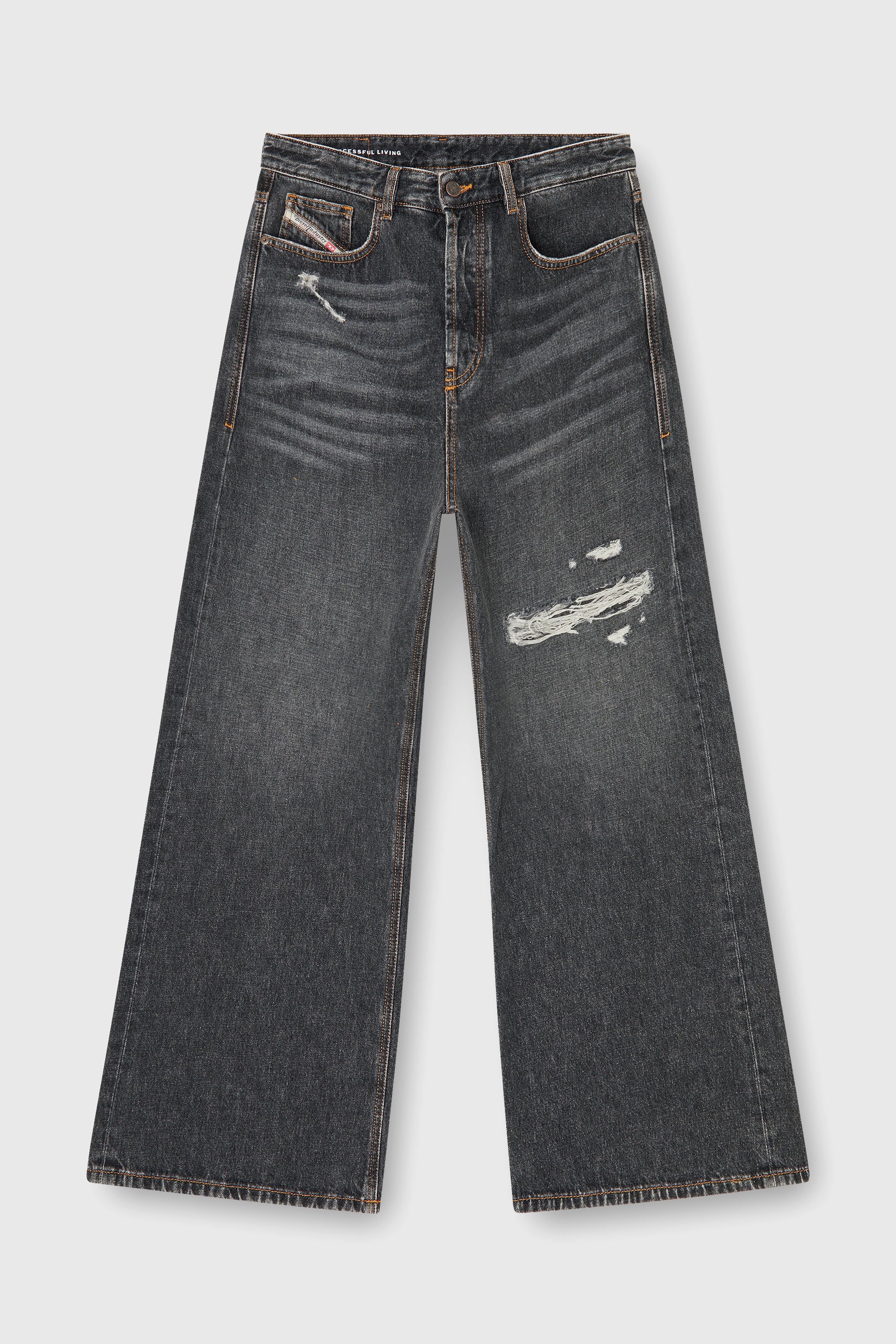 Diesel - Man's Relaxed Jeans D-Rise 007DN, Black/Dark grey - 2
