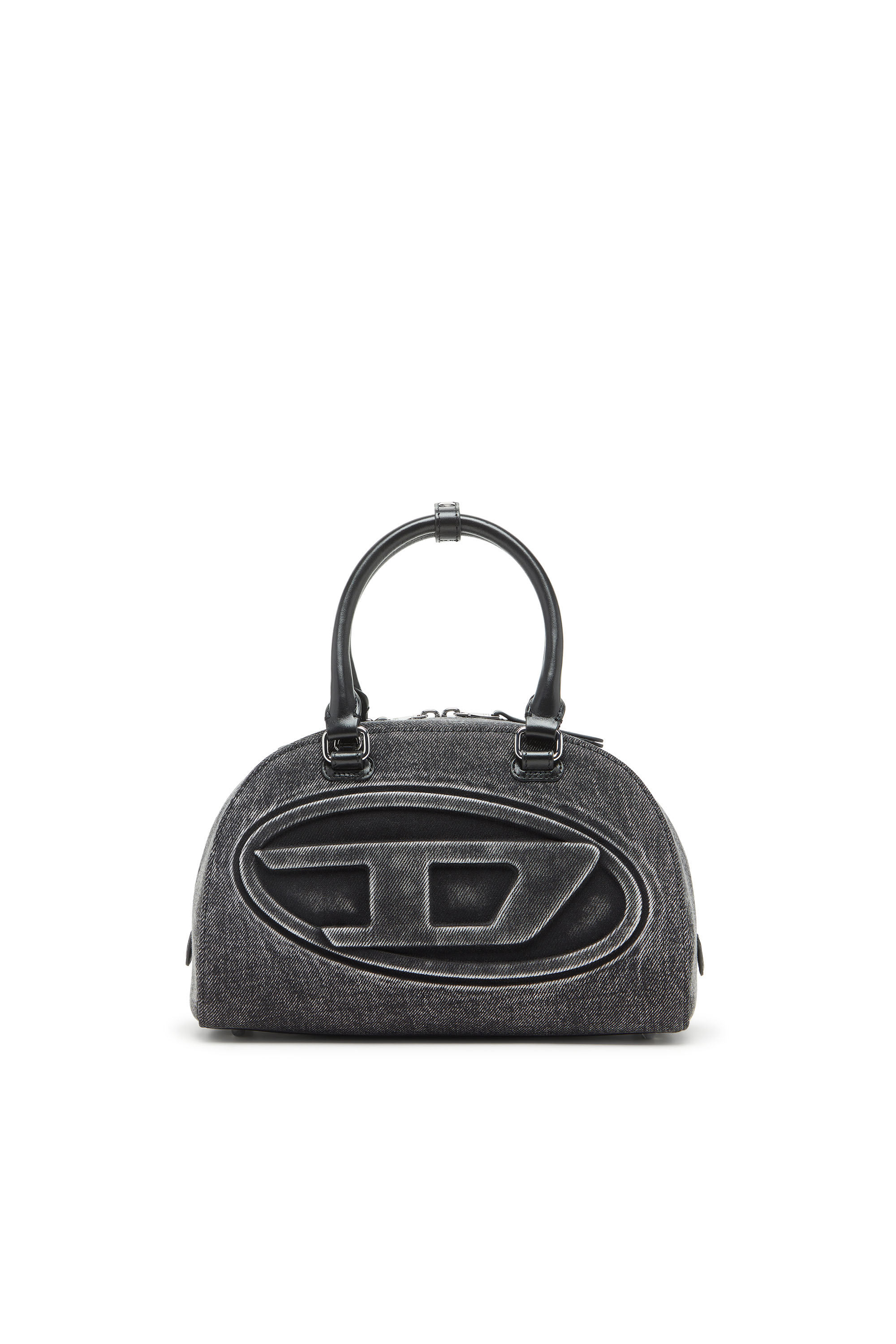 Diesel - 1DR DOME TOP HANDLE, Woman's 1DR Dome-Bowling bag in washed denim in null - 1