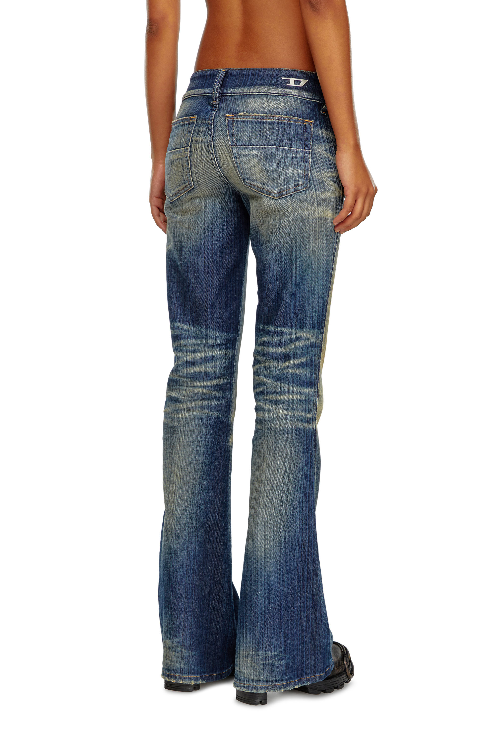 Diesel - Bootcut and Flare Jeans D-Hush 09J46, Dark Blue - Image 4