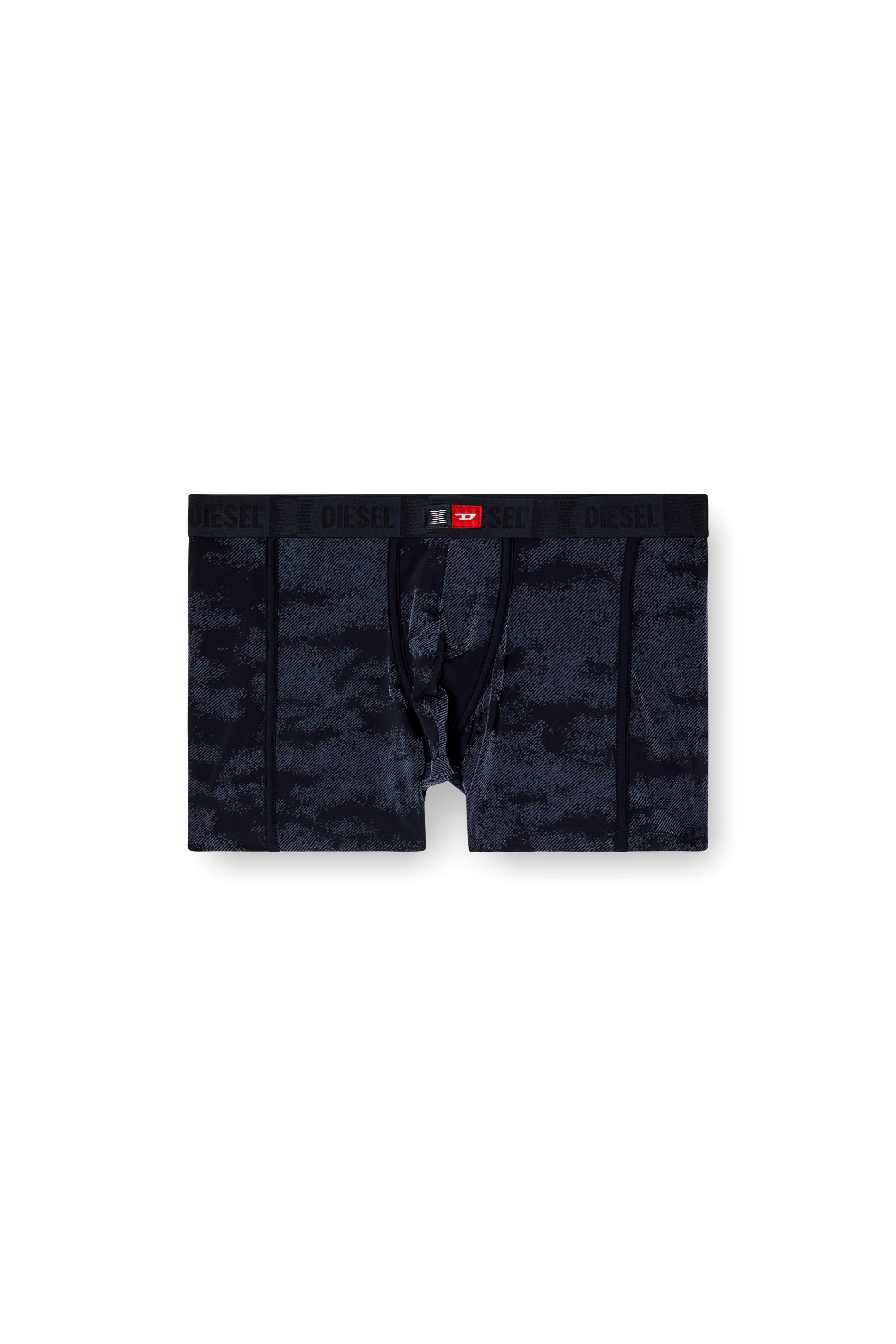 Diesel - FLOCKED-BOXER-BRIEFS, Man's Flocked microfibre boxer briefs in Black - 4