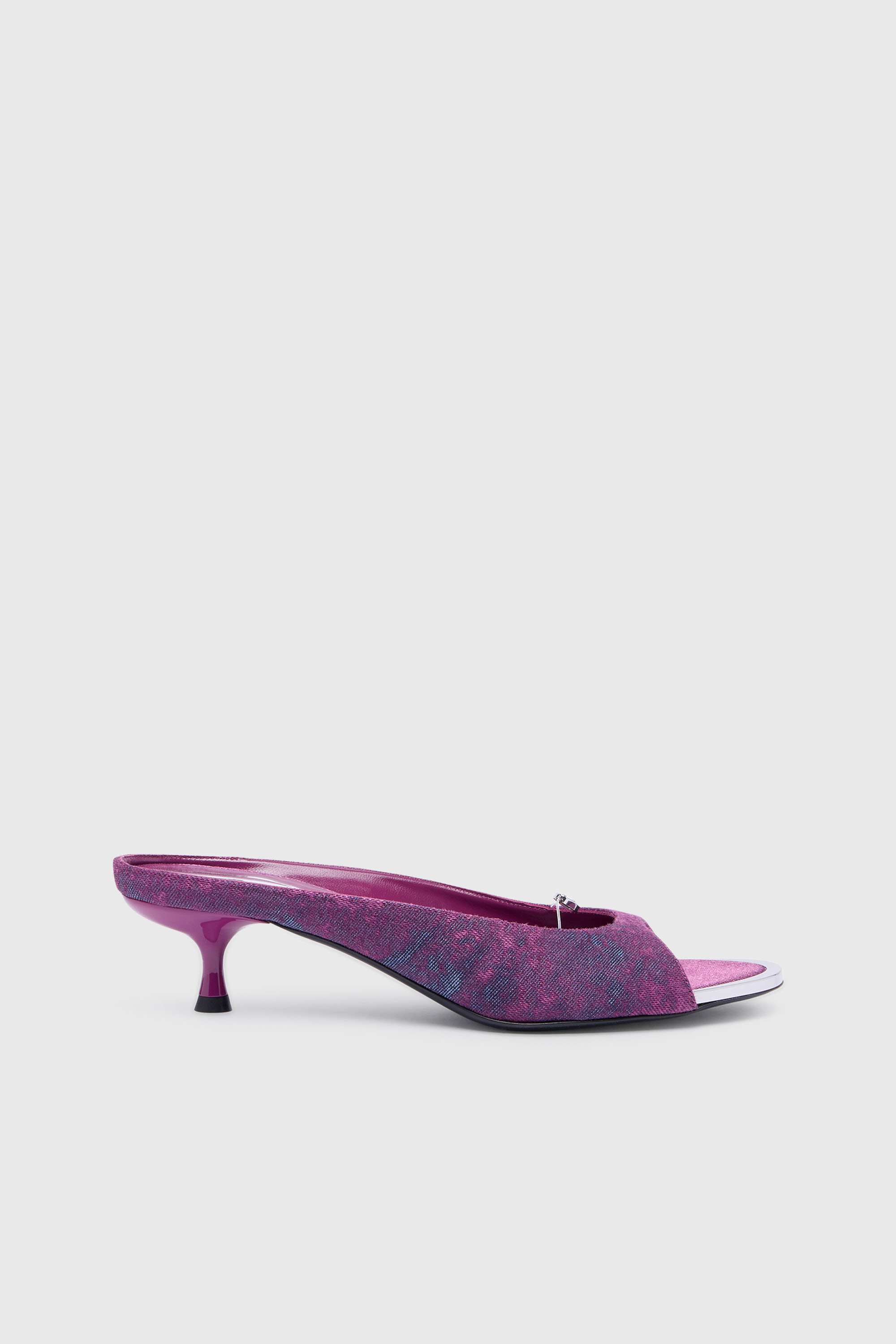Diesel - D-DIAM'S-SA-40, Woman's D-Diam's-Low denim mule with floating Oval D in Violet - 1
