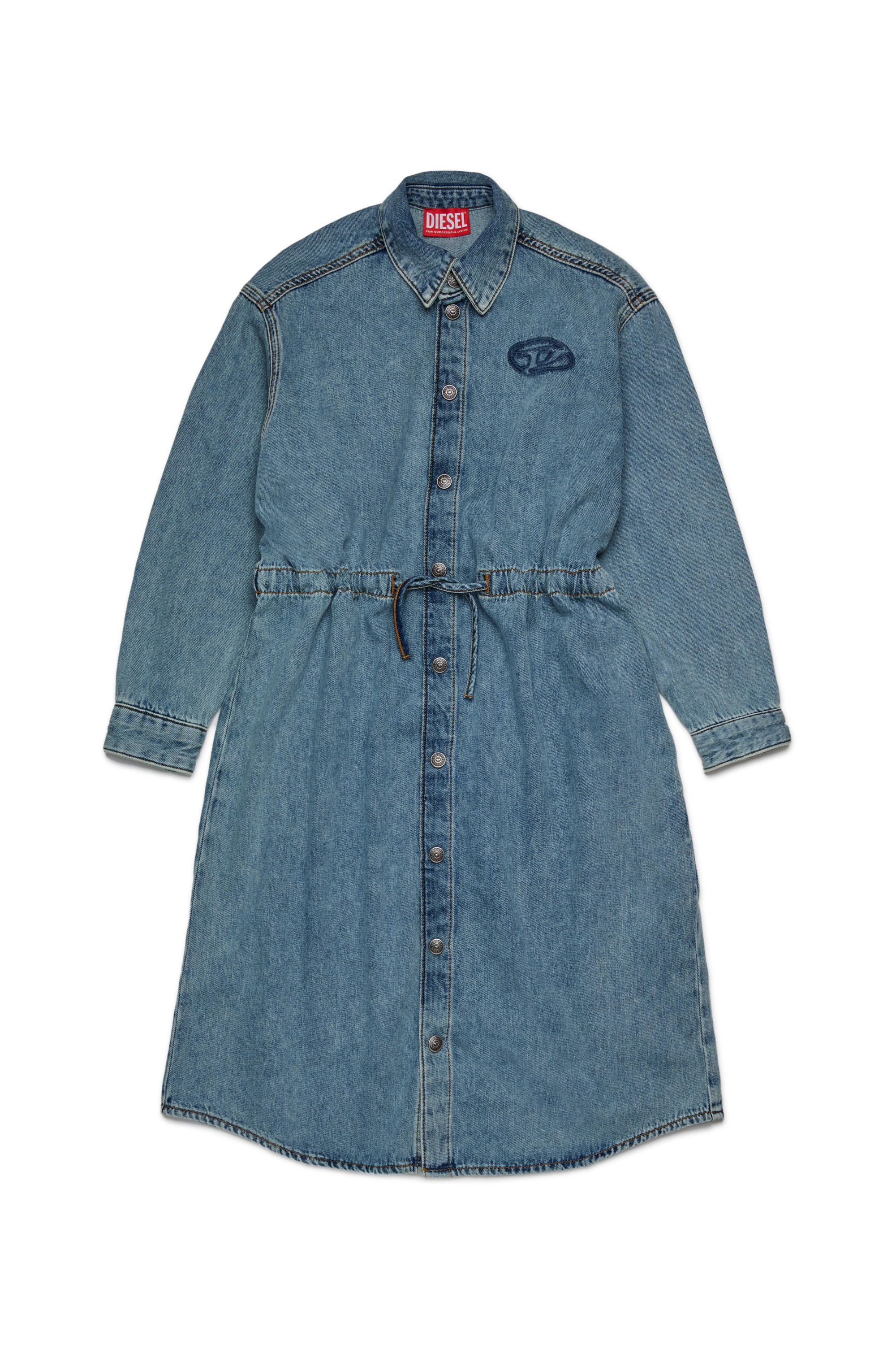 Diesel - DREAMY, Woman's Denim dress with drawstring in Light Blue - 1