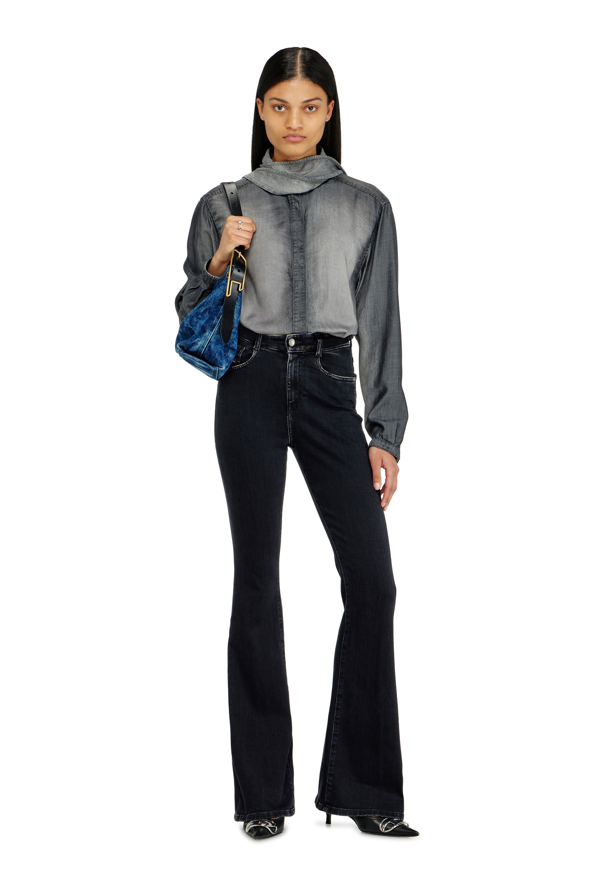 Diesel - Woman's Bootcut Jeans 1973 D-Partt 09P75, Black/Dark grey - 1