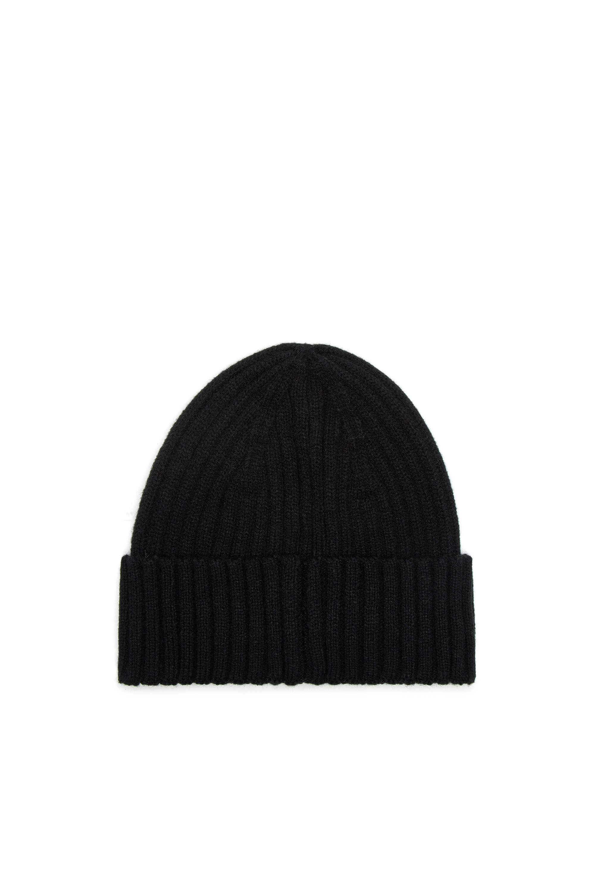 Diesel - K-DIEGO-C, Unisex's Rib-knit beanie with logo patch in Black - 2