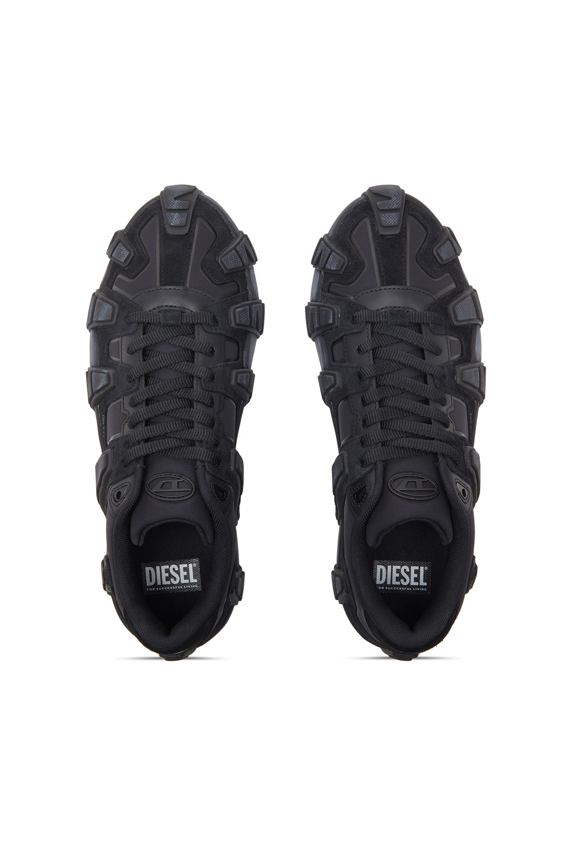 Diesel - S-D-GRIFFE LOW, Man's S-D-Griffe - Nylon sneakers in Black/Blue - 4