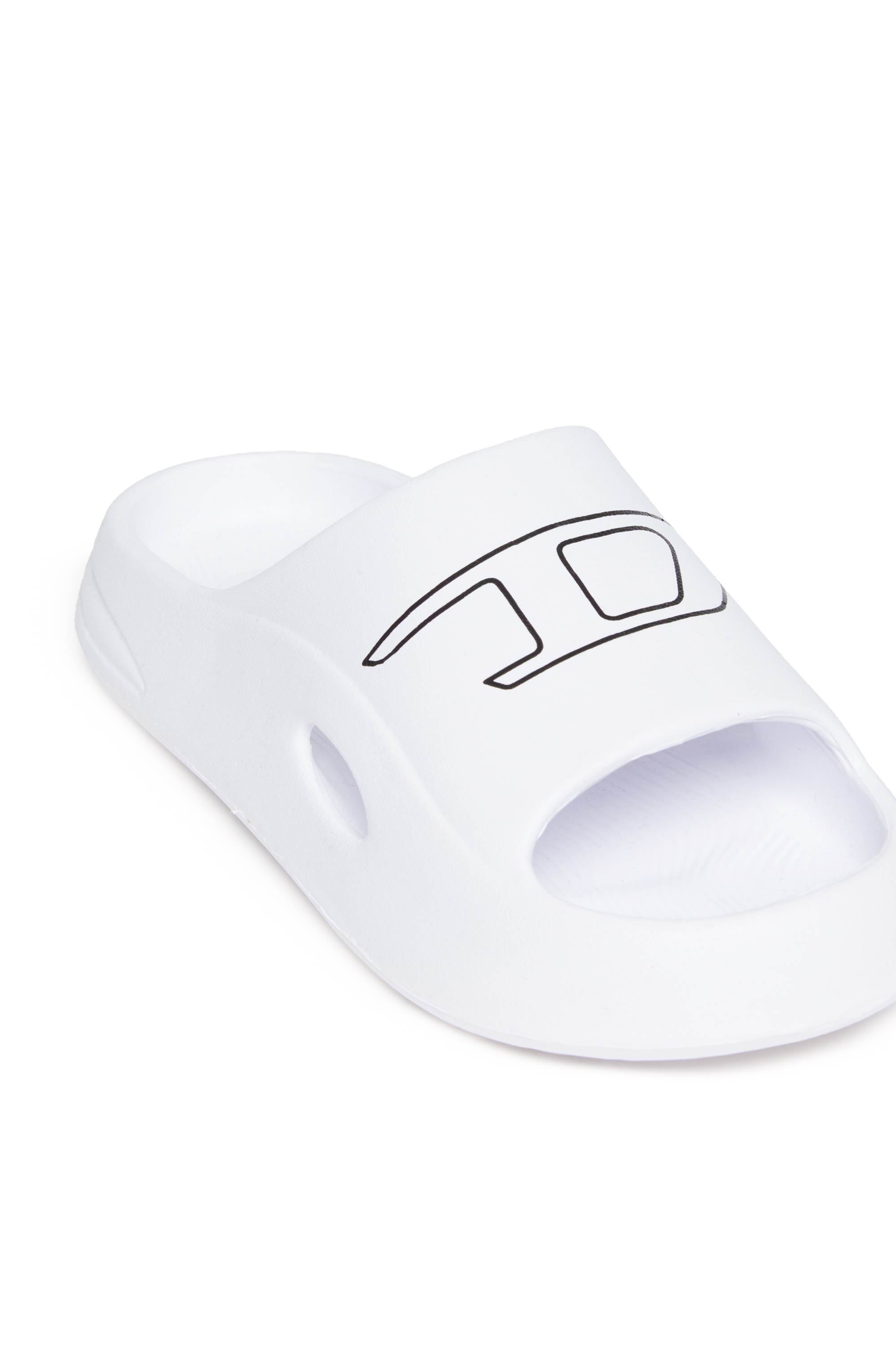 Diesel - SA-CHUNCKY D, Unisex's EVA pool slides with logo print in White - 4