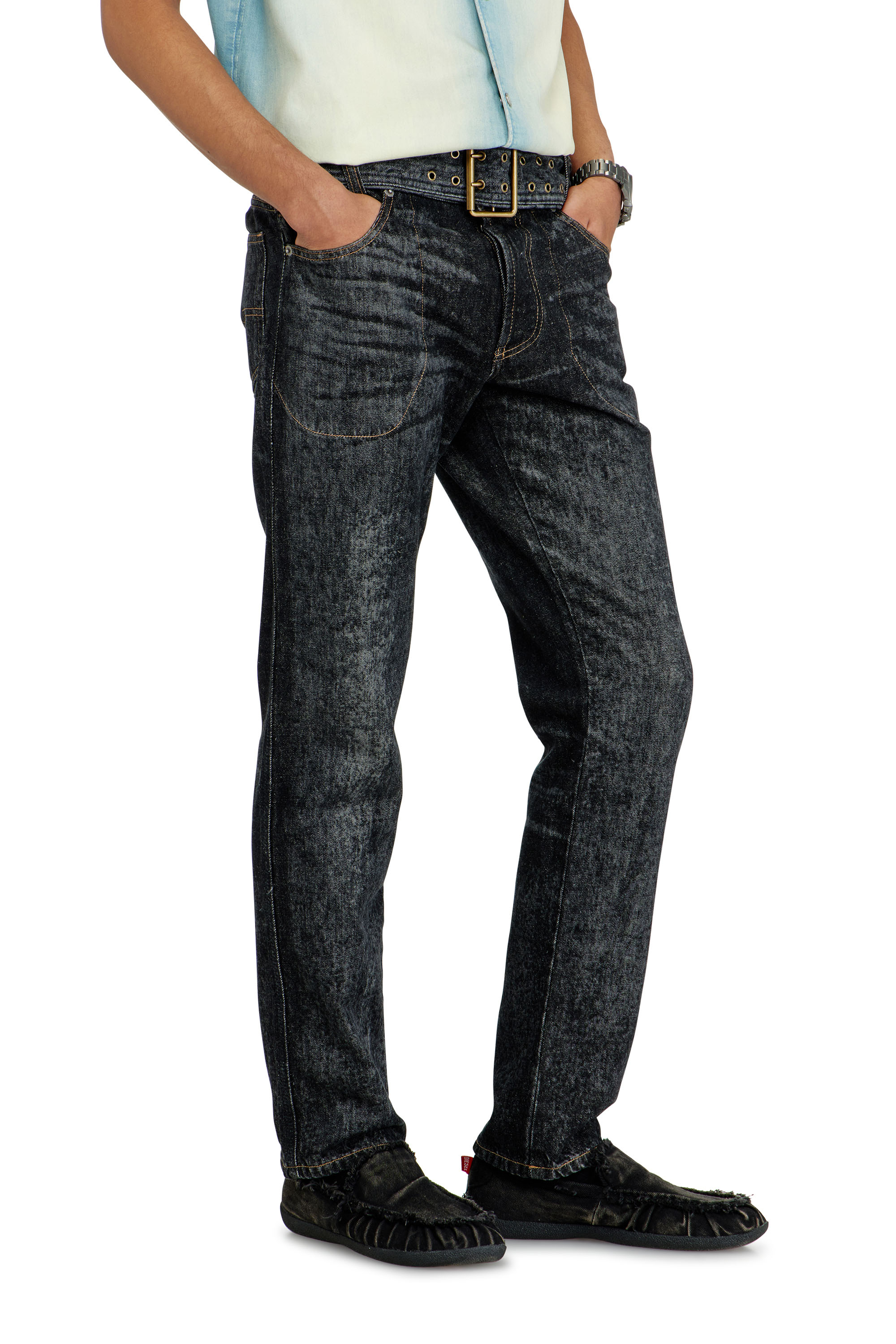 Diesel - Man's Slim Jeans D-Villus 09Q24, Black/Dark grey - 7