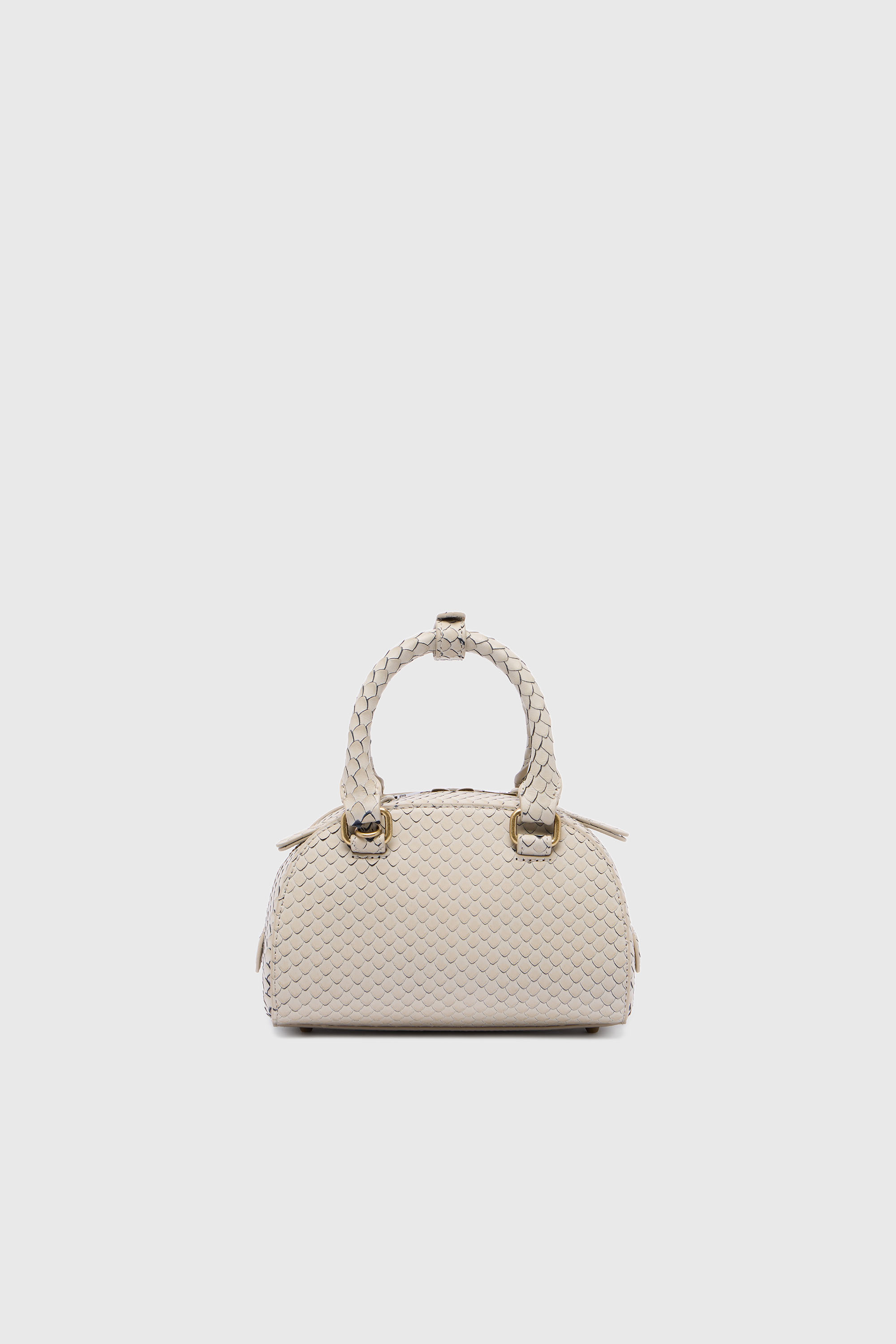 Diesel - 1DR DOME CROSSBODY, Woman's 1DR Dome-Small bowling bag in snake-effect leather in Black - 3