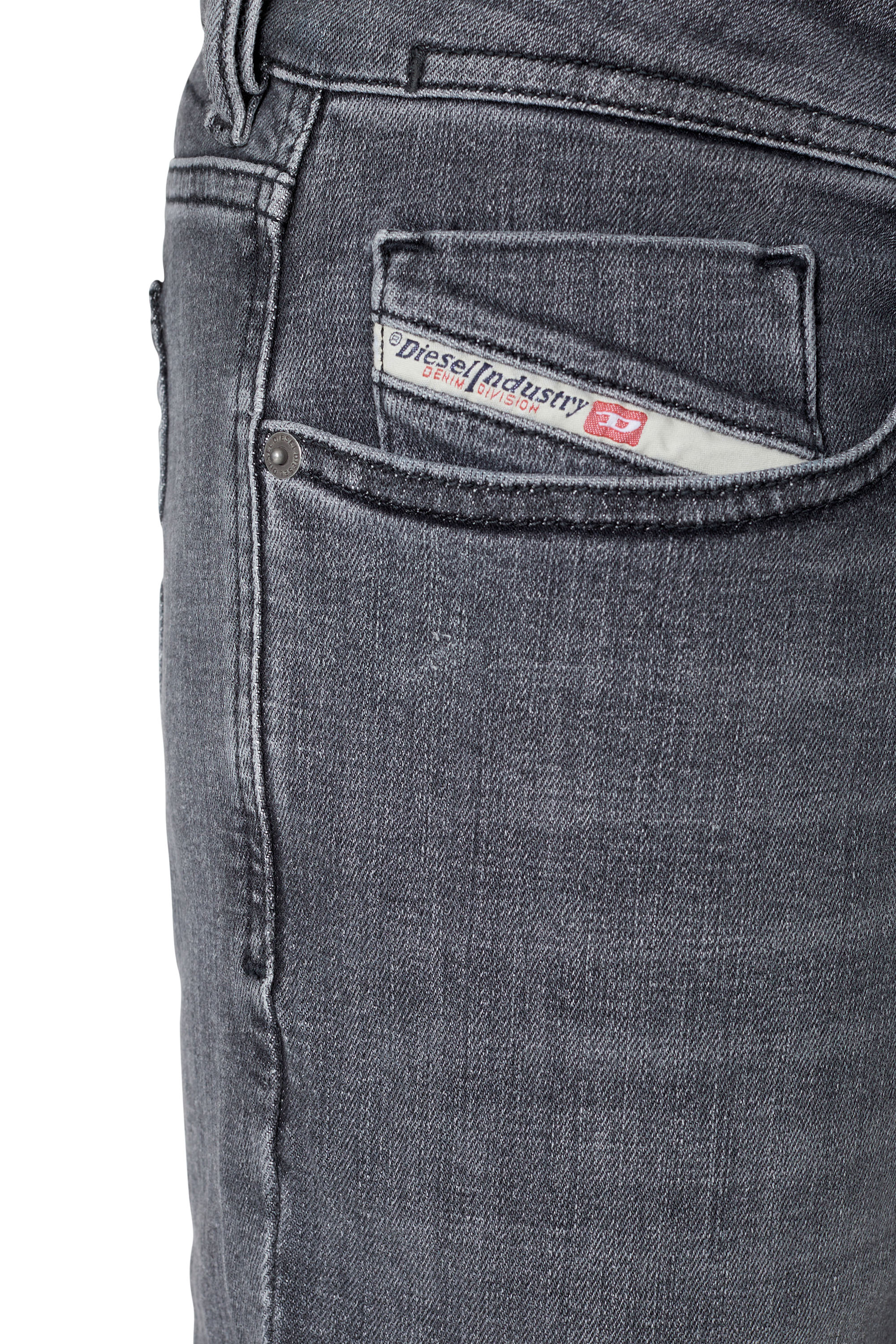 Diesel - 1979 Sleenker 09B97 Skinny Jeans, Black/Dark grey - Image 3