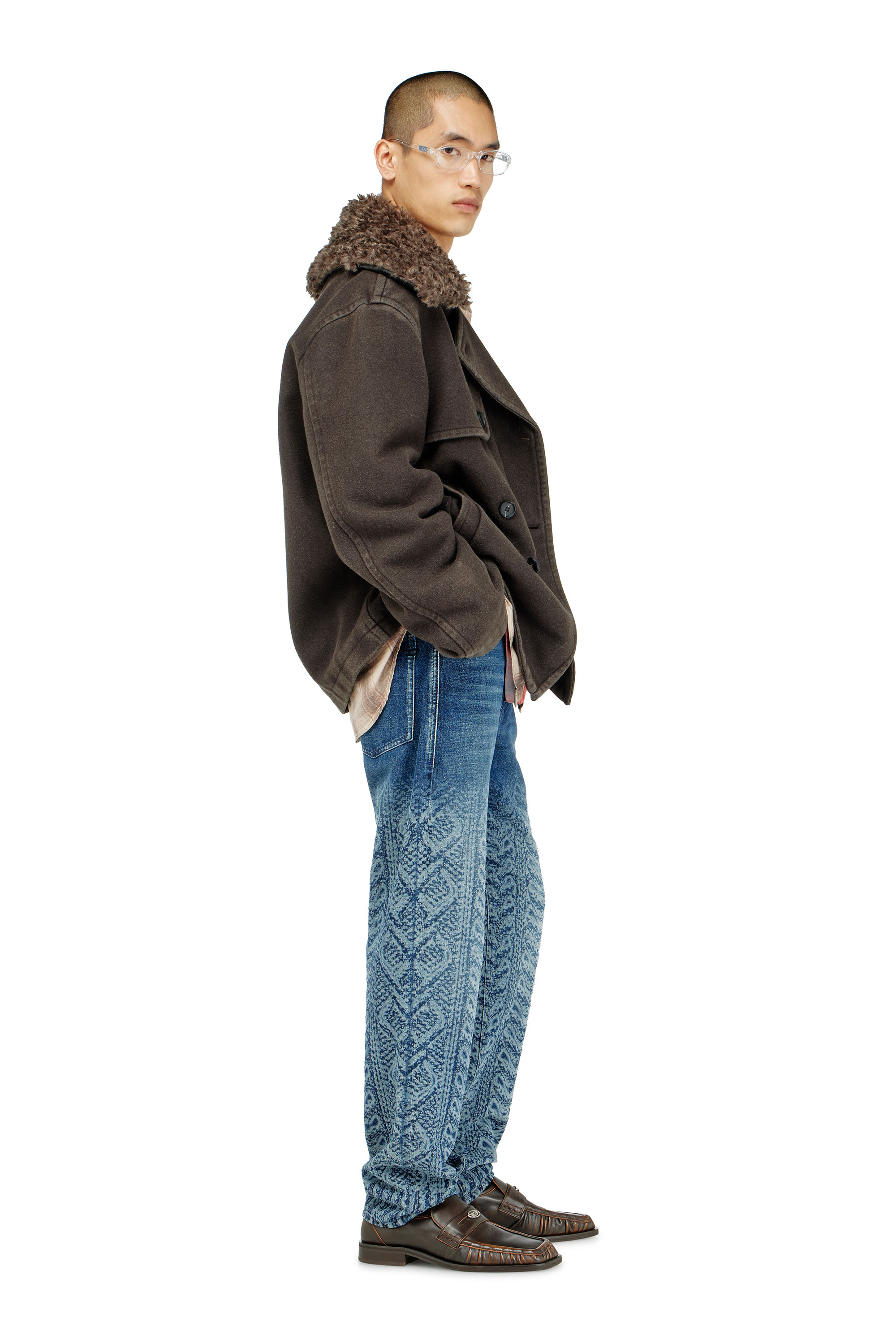 Diesel - Man's Regular Jeans 2024 D-Macs 007EV, Dark Blue - 3
