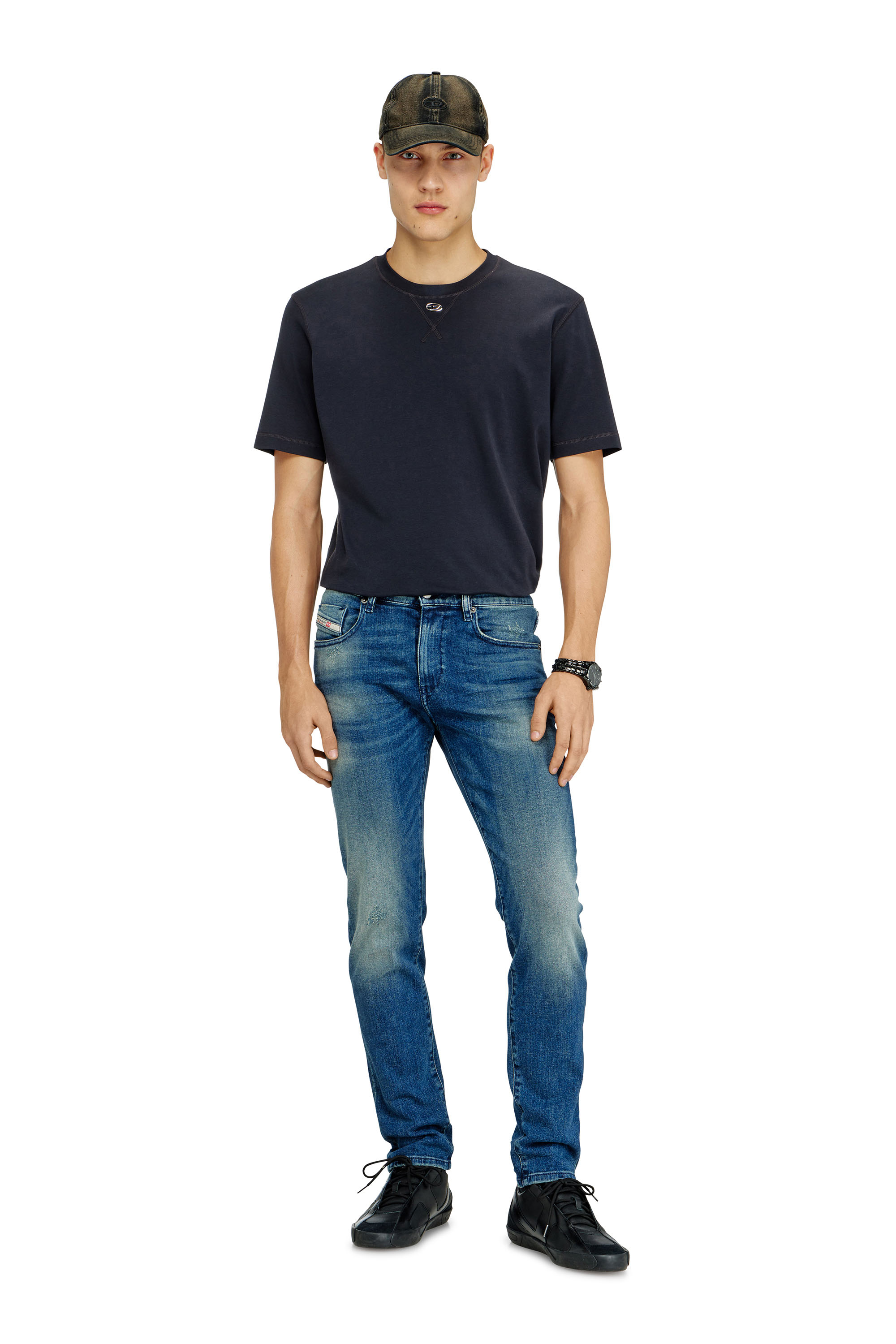 Diesel - Man's Slim Jeans 2019 D-Strukt 0ADBT, Medium blue - 2