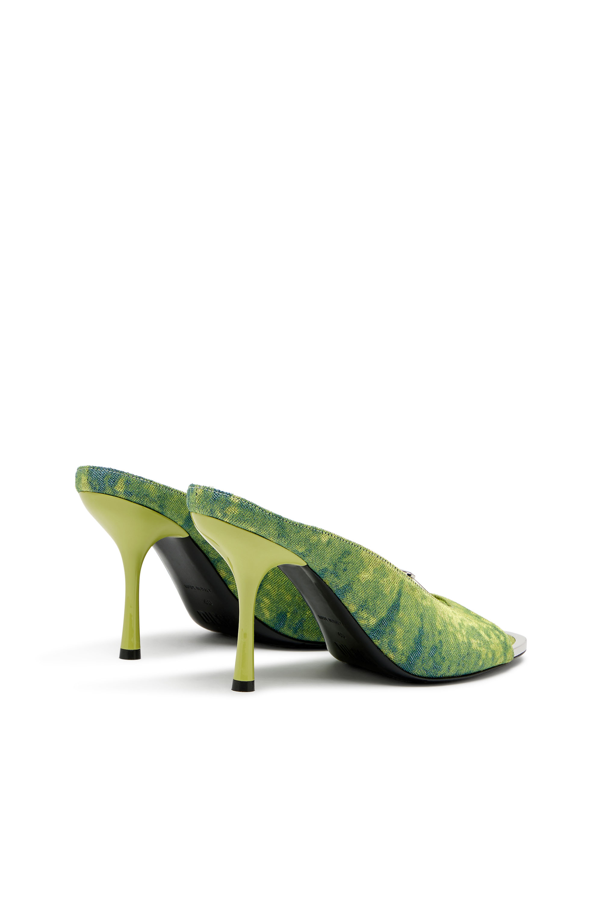 Diesel - D-DIAM'S SA 90, Woman's D-Diam's-High denim mule with floating Oval D in Green - 3